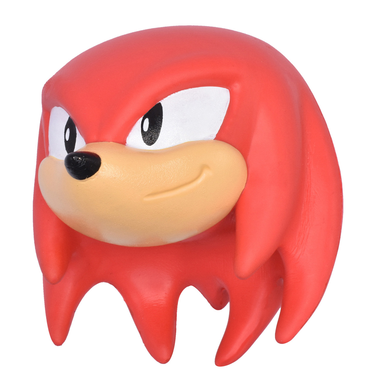 Roter Knuckles-Kopf. Er hat große Augen und einen lächelnden Mund.