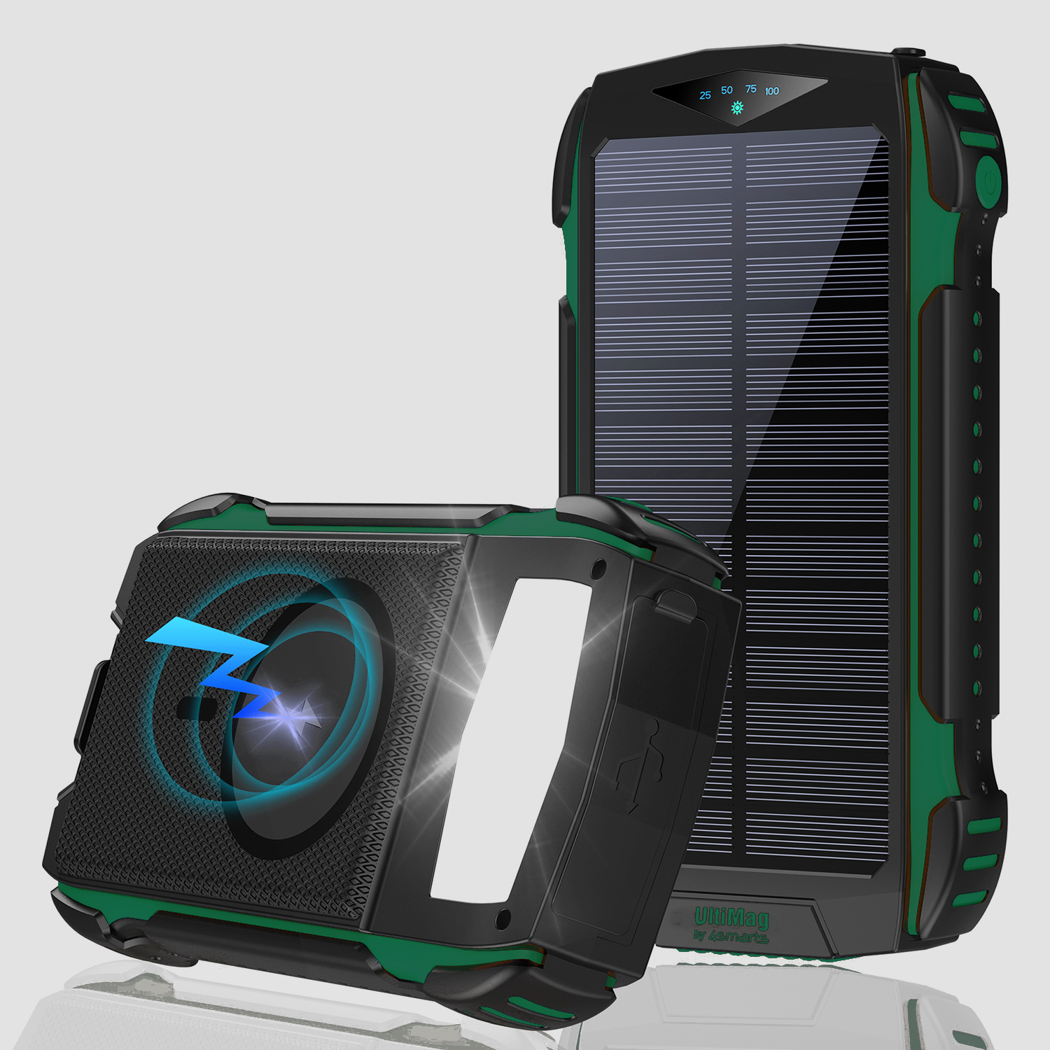 4SMARTS Rugged TitanPack Solar Wireless Powerbank 20000 mAh Mehrfarbig