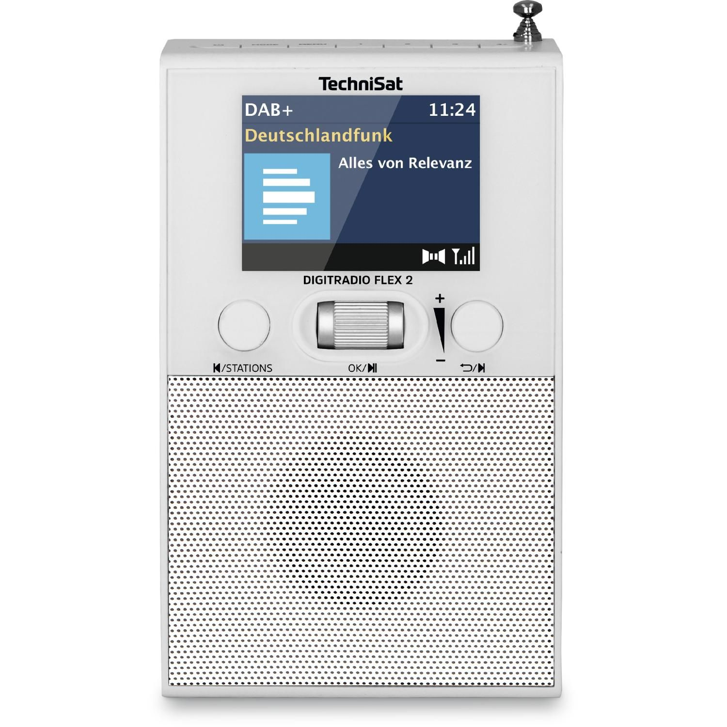 weiß 2 portables DAB+/UKW FM, Digitalradio, DAB+ UKW-Radio, FLEX Radio, DIGITRADIO DAB, AM, DAB+, TECHNISAT Bluetooth,
