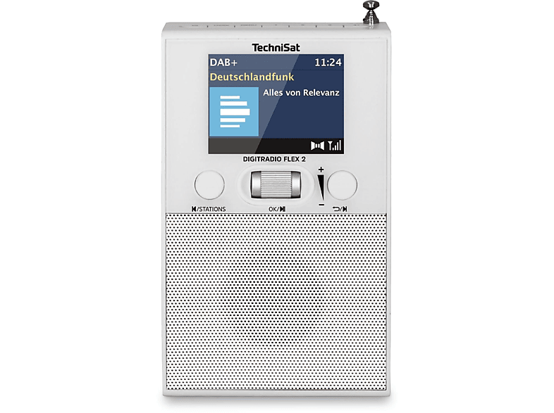 TECHNISAT DIGITRADIO FLEX 2 portables DAB+/UKW Radio, DAB+ Digitalradio, UKW -Radio, DAB+, DAB, FM, AM, Bluetooth, weiß | MediaMarkt