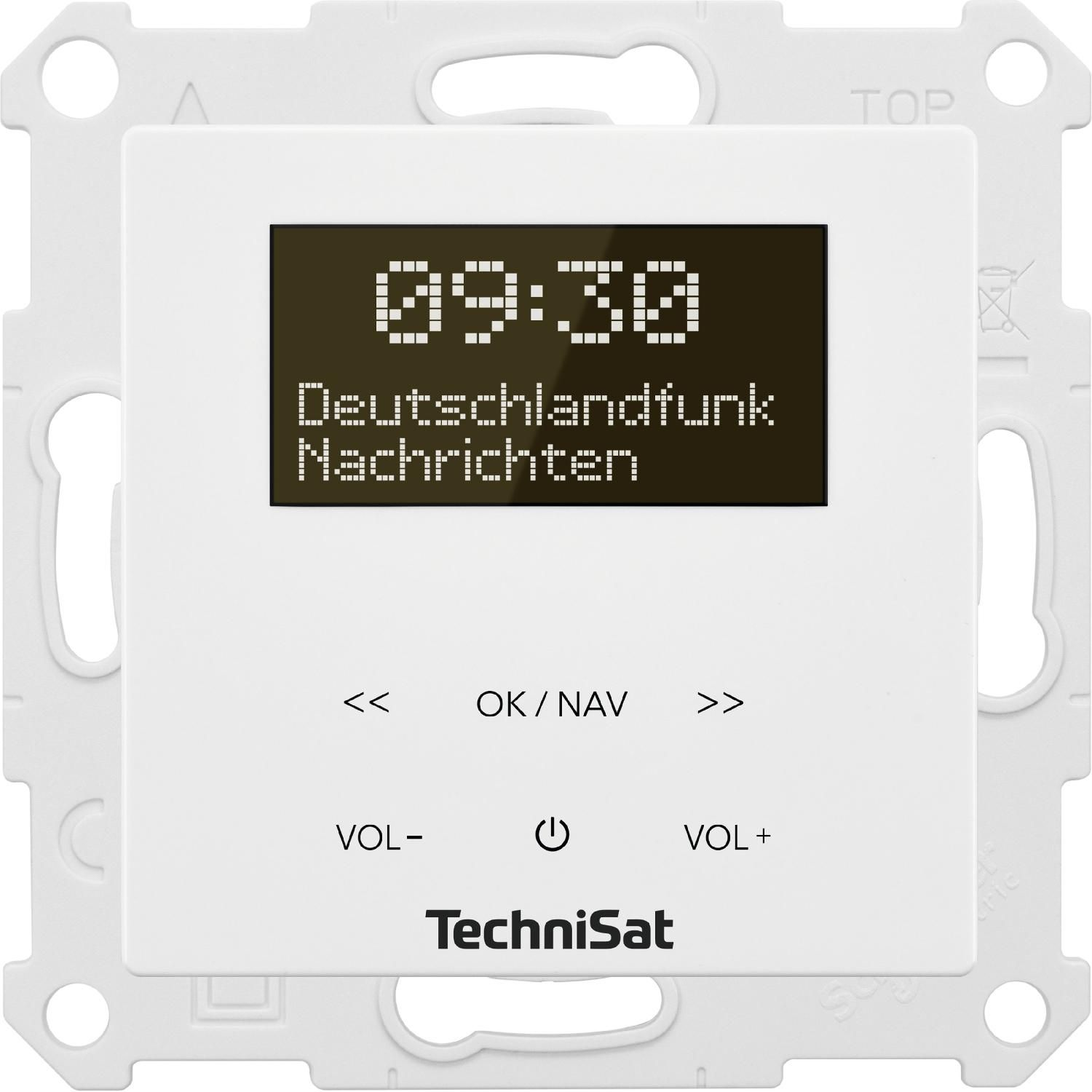 TECHNISAT DIGITRADIO UP DAB+, AM, DAB+ UKW-Radio, FM, weiß DAB, Bluetooth, 55 Digitalradio, Unterputzradio