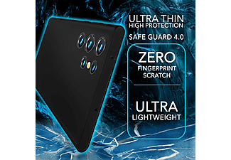NALIA Extrem Dünnes 0,3mm Hardcase mit 2x Displayschutz, Backcover, Samsung, Galaxy S23 Ultra, Schwarz