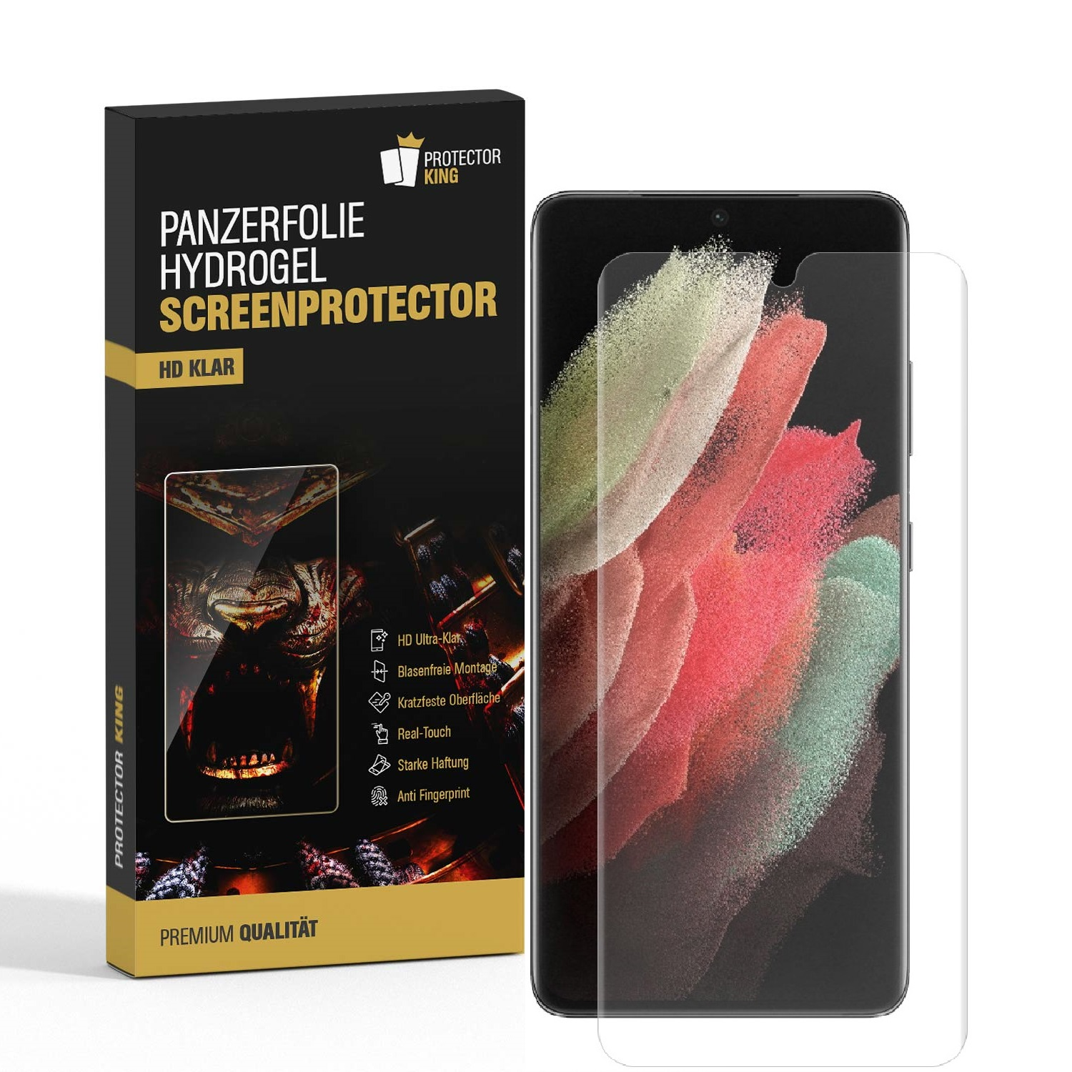 PROTECTORKING S23 HYDROGEL Samsung Galaxy ANTI-SHOCK Displayschutzfolie(für HD 3x Plus) KLAR Panzerfolie