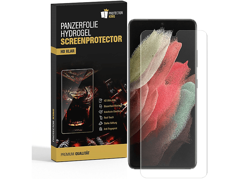 PROTECTORKING 2x FULL COVER Hydrogel Panzerfolie HD KLAR Displayschutzfolie(für Samsung Galaxy S22 Plus)