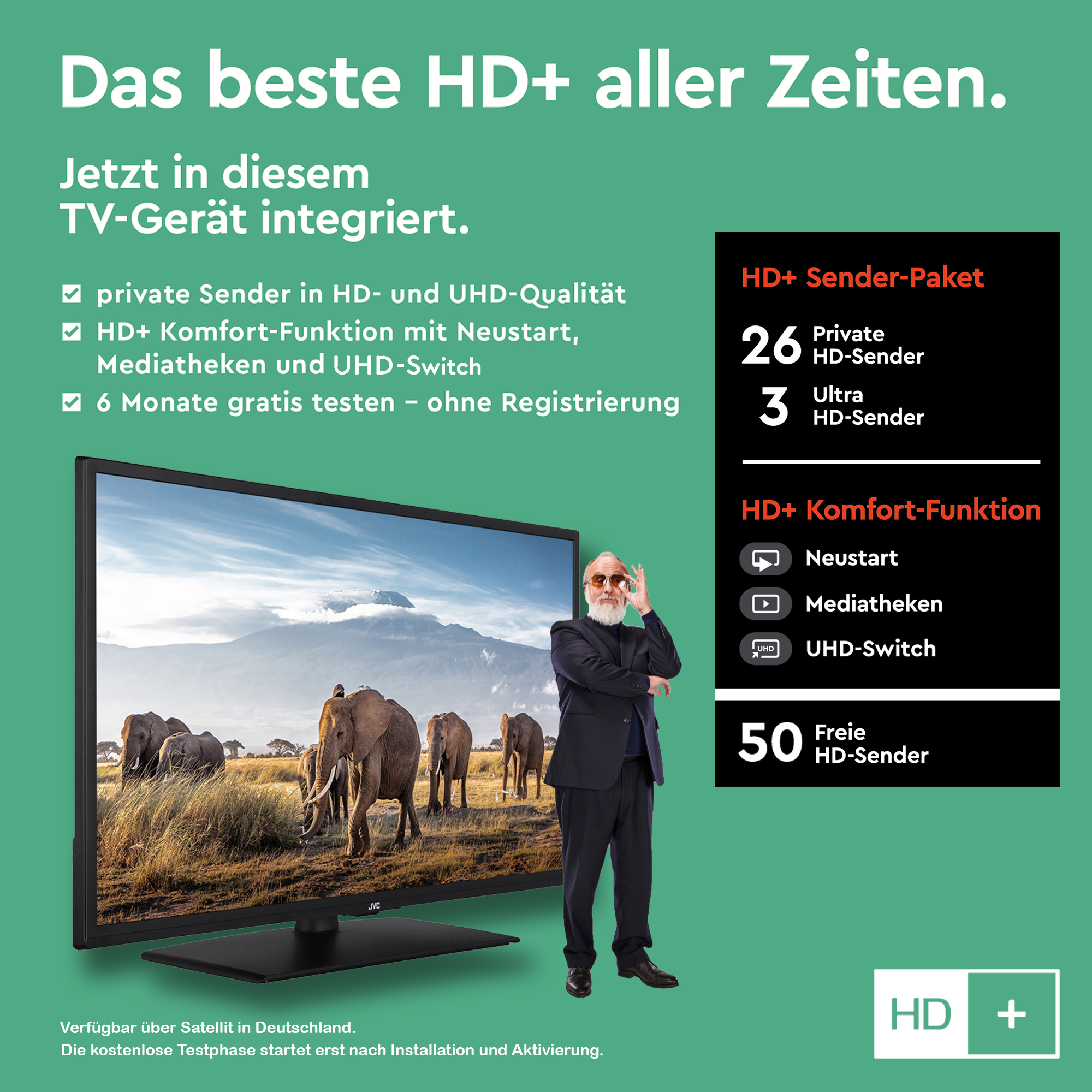 cm, HD-ready, LED / (Flat, Zoll SMART LT-32VH5157 TV) 80 TV JVC 32
