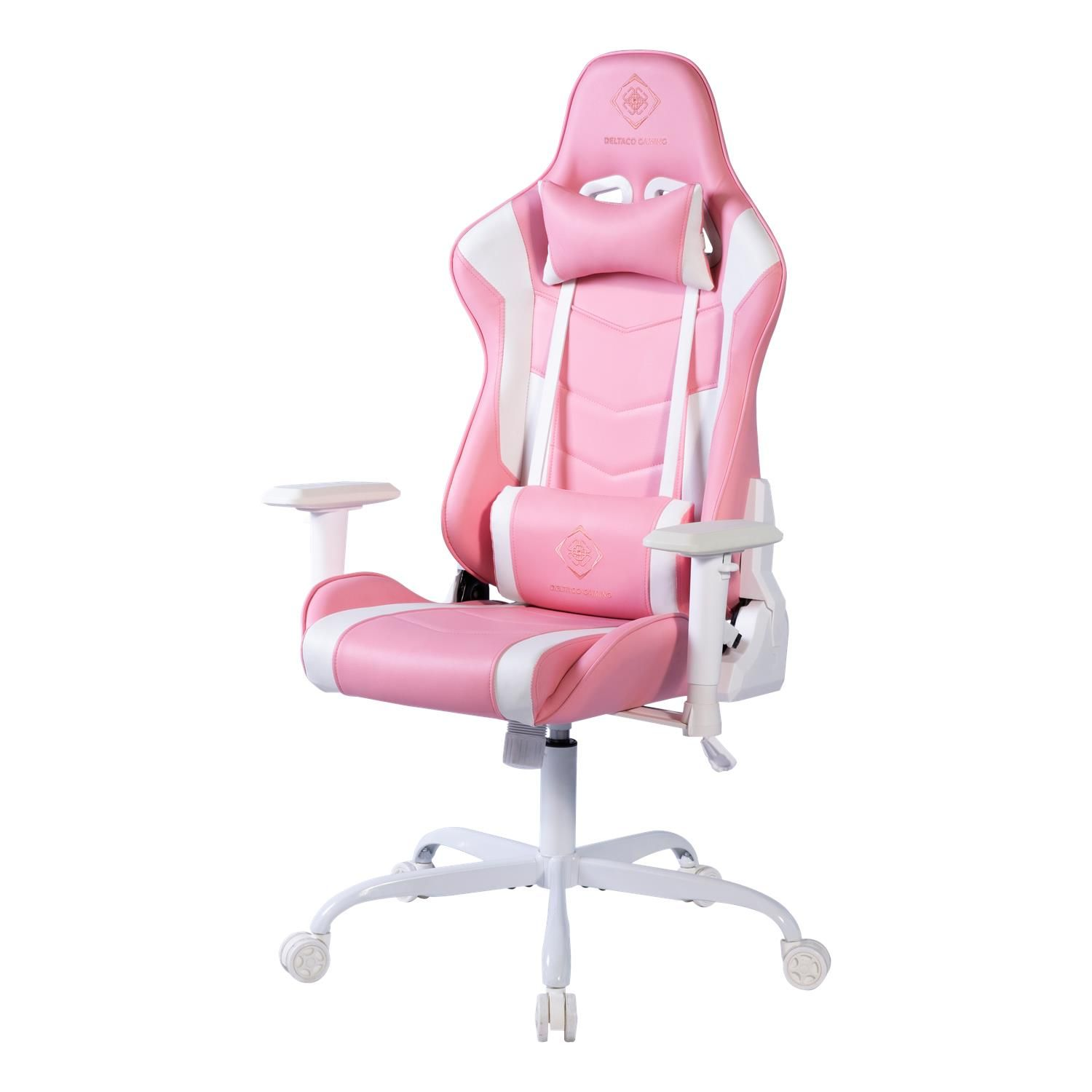 DELTACO pink/weiß GAM-096 Stuhl, Jumbo GAMING Gaming