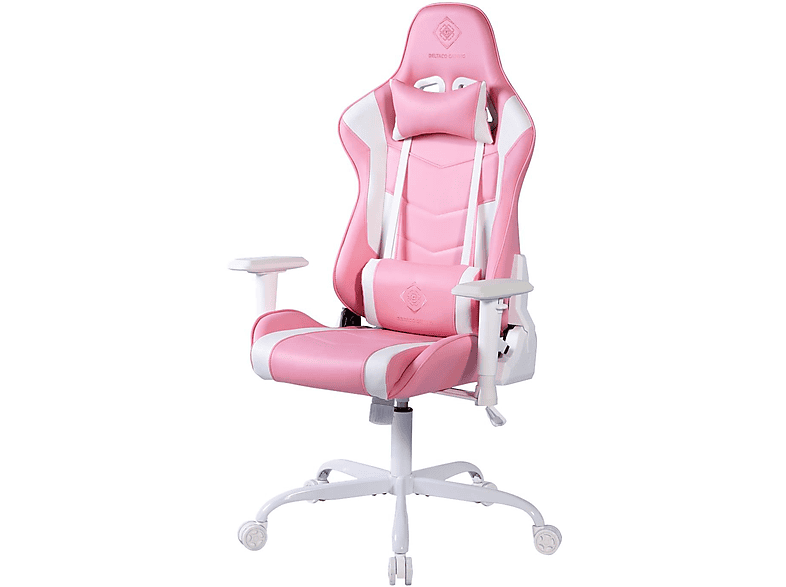 DELTACO pink/weiß GAM-096 Stuhl, Jumbo GAMING Gaming
