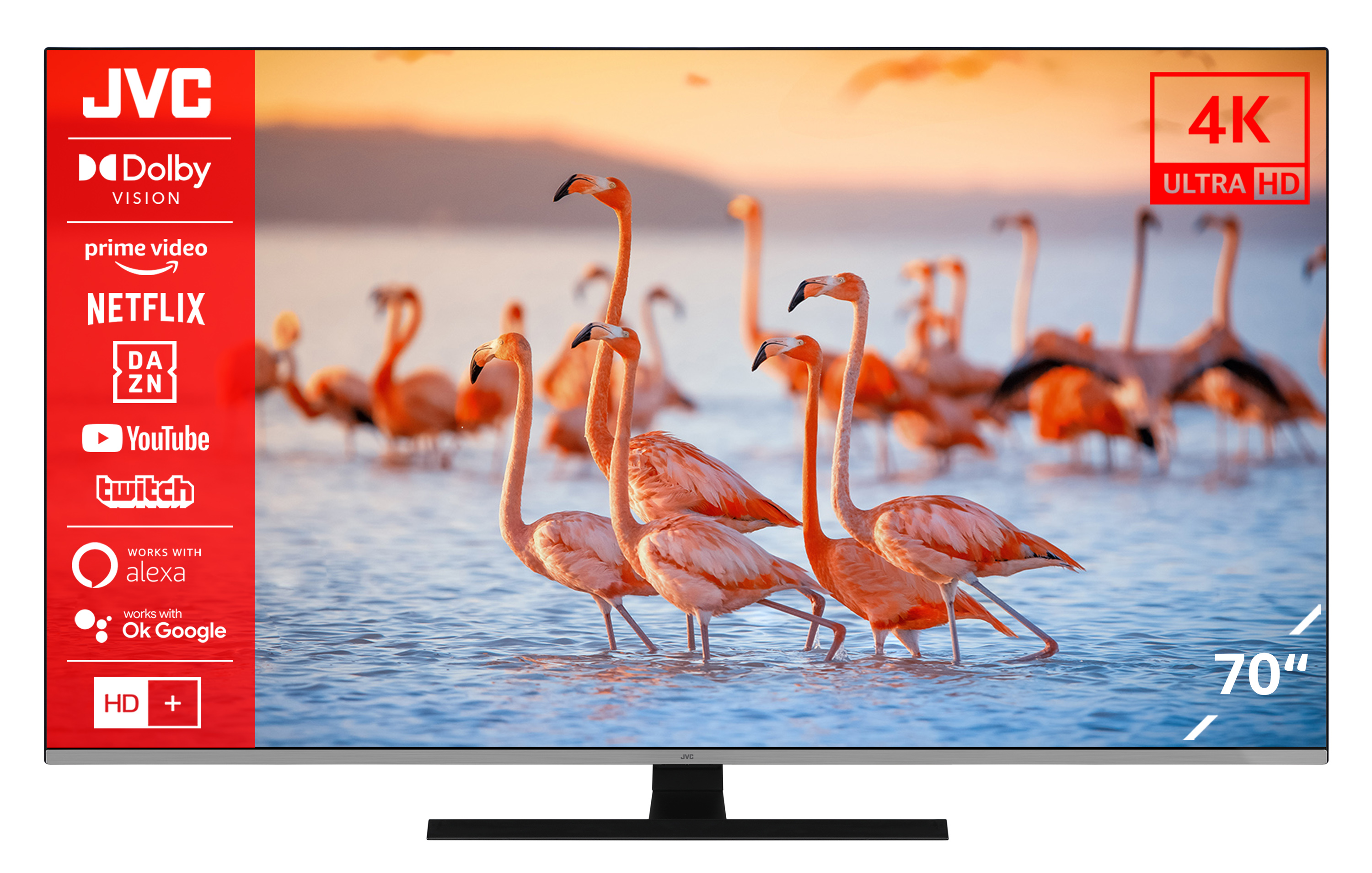 JVC LT-70VU7255 LED TV (Flat, Zoll 4K, 177 TV) SMART cm, UHD / 70