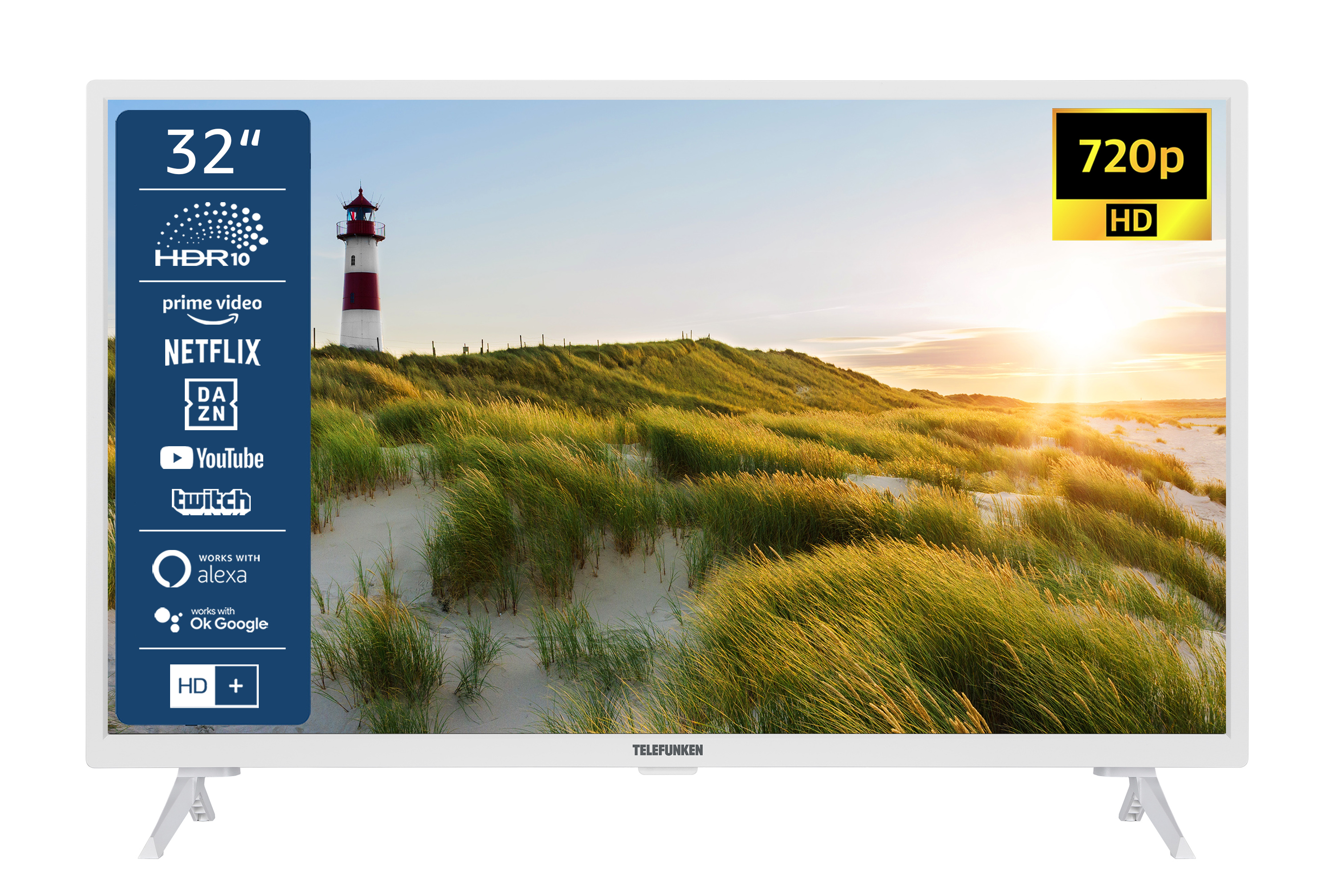 TELEFUNKEN XH32SN550S-W LED TV (Flat, SMART HD-ready, cm, 32 80 Zoll TV) 