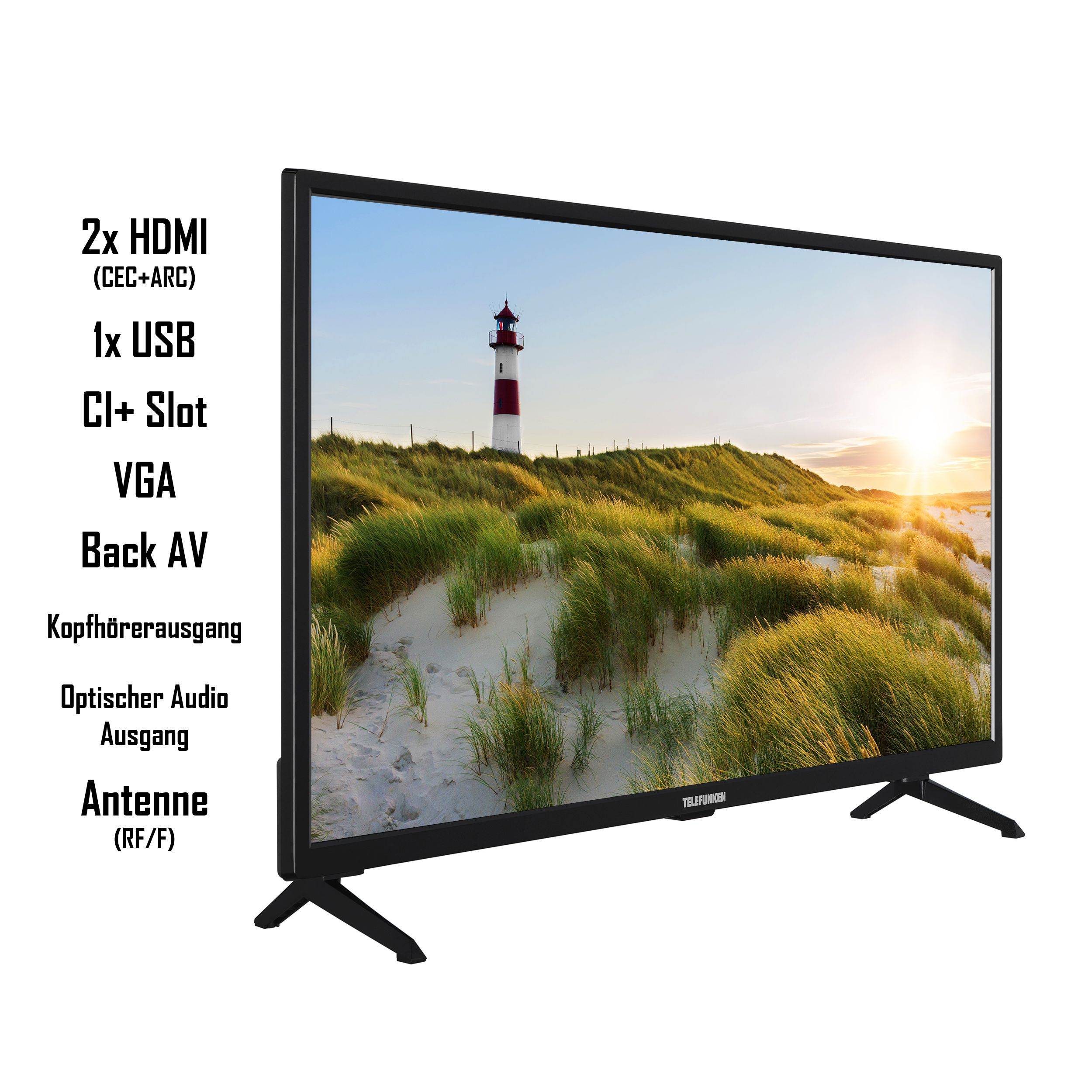 TELEFUNKEN XH32SN550S LED (Flat, TV) Zoll TV SMART HD-ready, / 32 80 cm