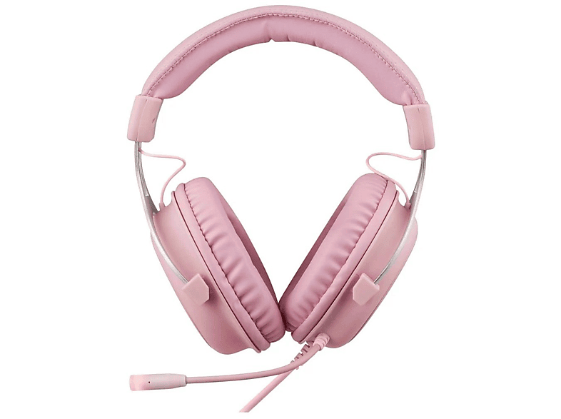 DELTACO GAMING Headset mit Headset Gamer Over-ear pink LED-Beleuchtung