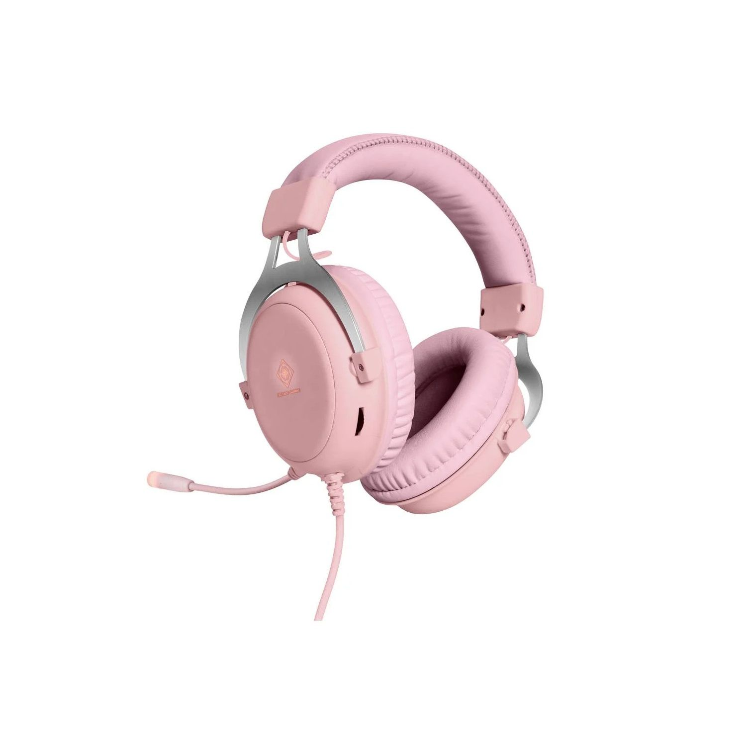 Headset Headset mit pink DELTACO Over-ear LED-Beleuchtung, Gamer GAMING