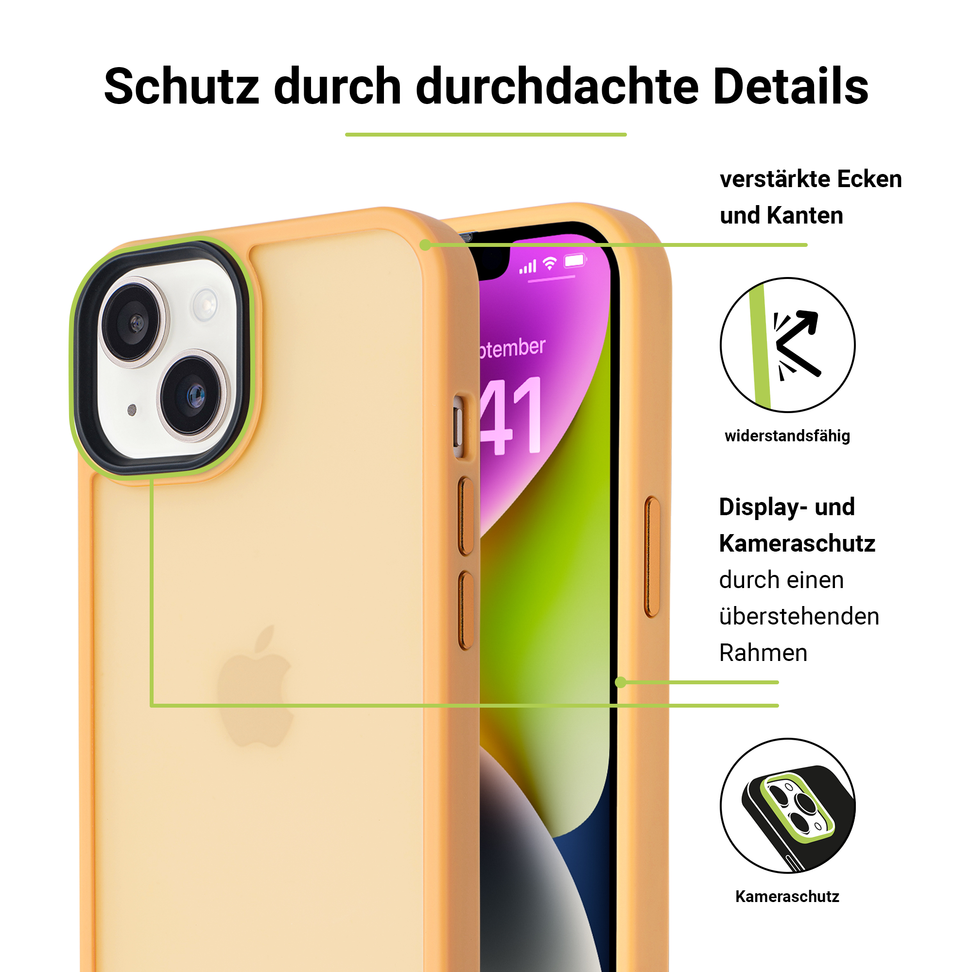 ARTWIZZ IcedClip, Backcover, Apple, 14 iPhone Plus, Orange