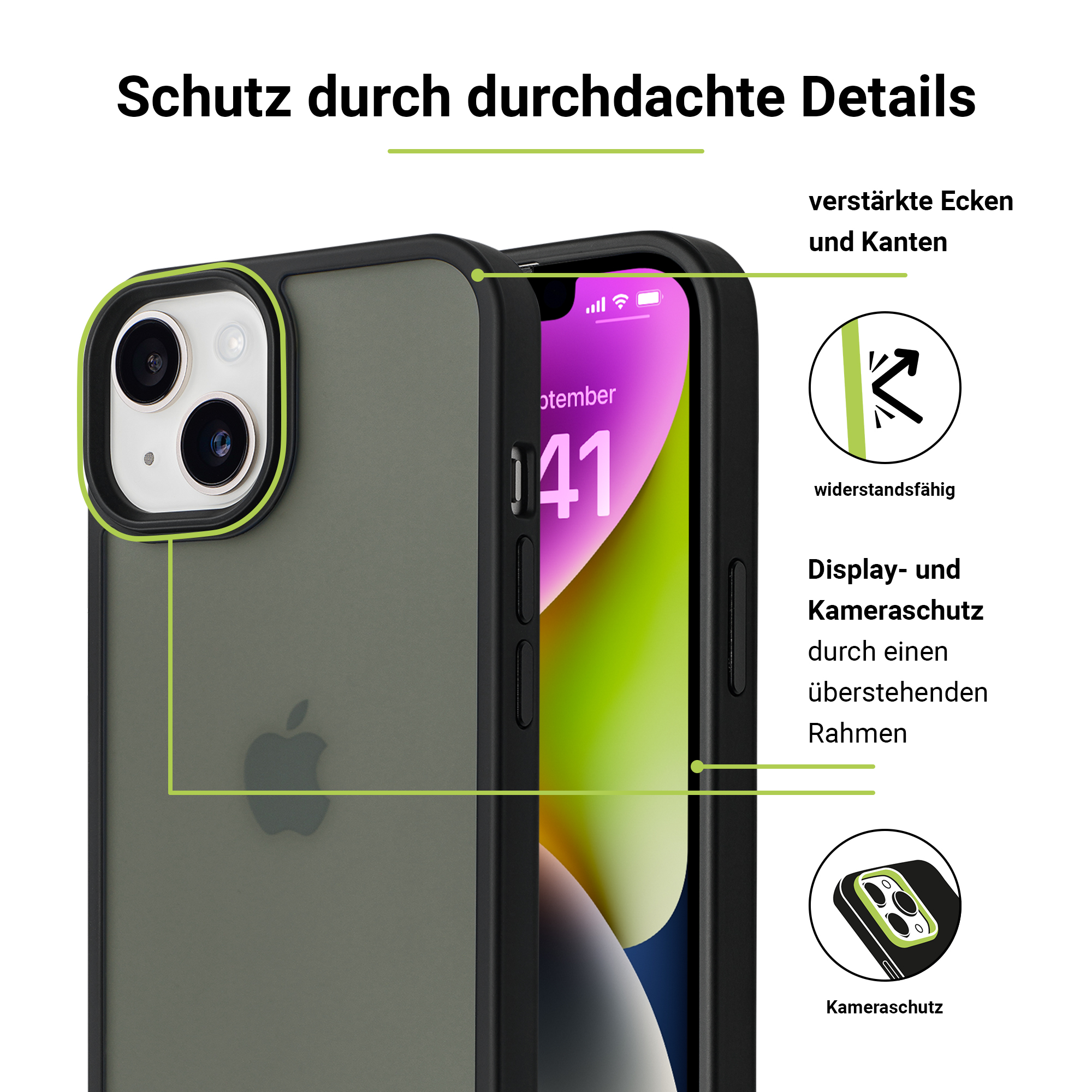 ARTWIZZ IcedClip, Backcover, Apple, iPhone Schwarz Pro 14 Max