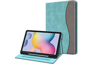 FINTIE Hülle Tablethülle Bookcover für Samsung Kunstleder, Jeansoptik Türkis