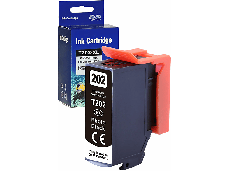D&C Kiwi, T02H1, 202XL, C13T02H14010 Tinte Patrone FotoSchwarz (T02H1, 202XL, C13T02H14010