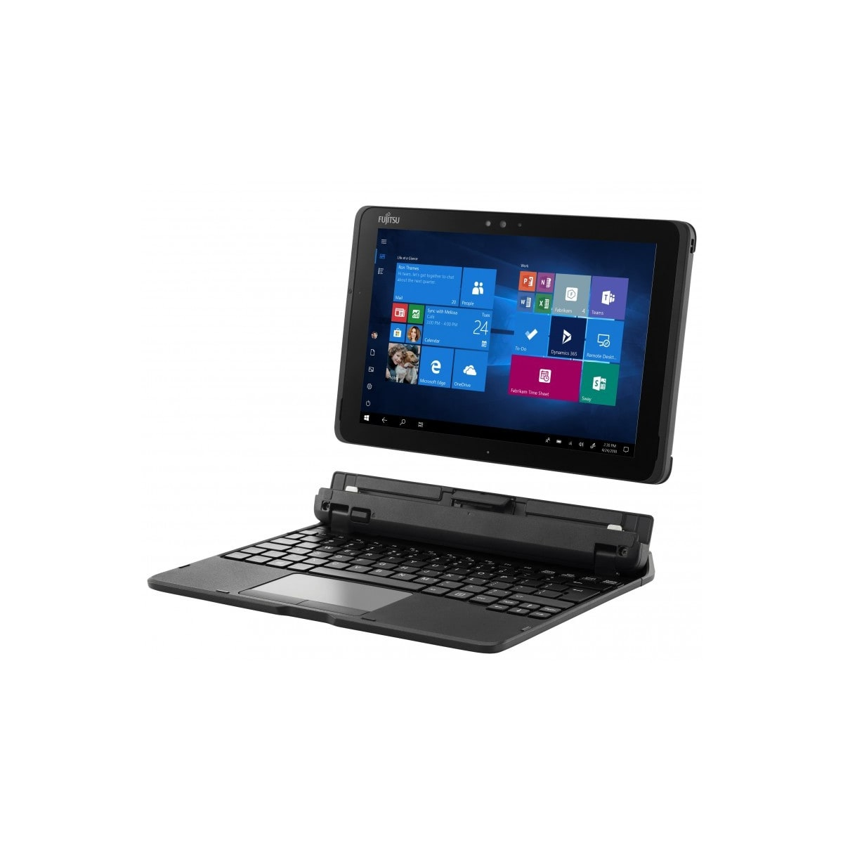 Convertible 2 en 1 - ST Q509 FUJITSU, 10,1 ", Intel Celeron N4000, 8 GB, 256 GB, Windows 10 Pro, Negro