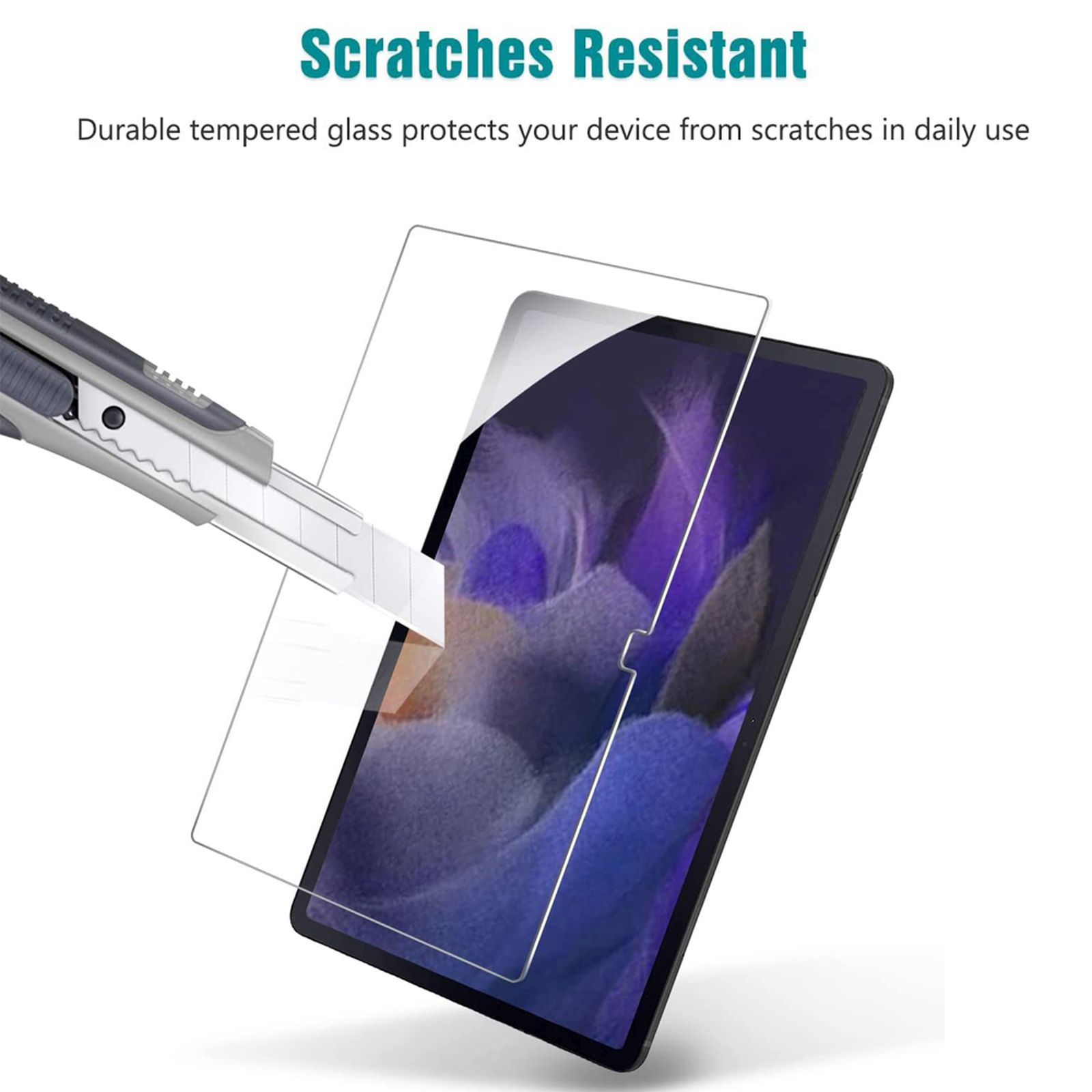 (Schutzhülle Blau Samsung Galaxy Tab X205 10.5 + 2in1 Kunststoff, Set Zoll LOBWERK Schutzglas) A8 SM-X200 Bookcover für Case