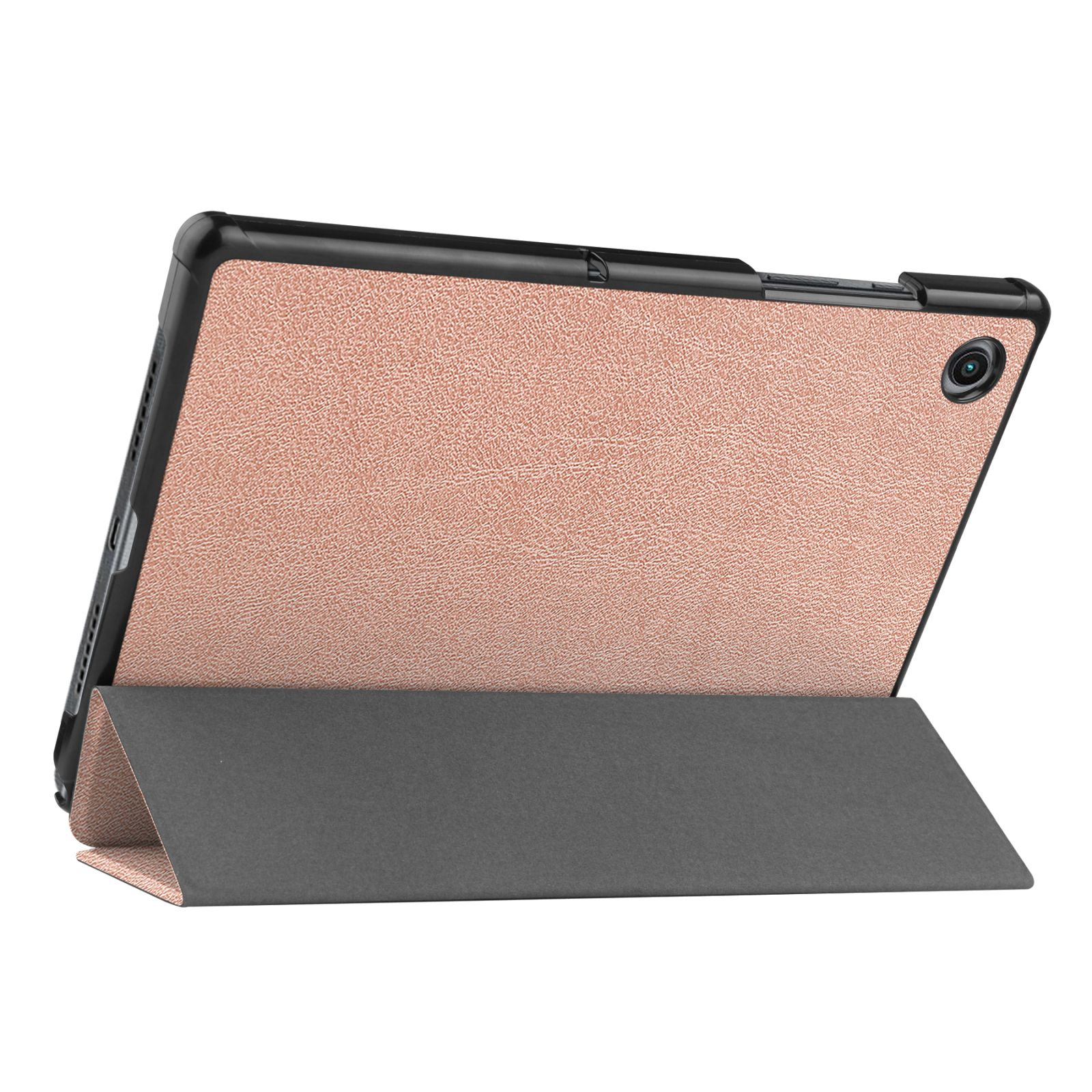 LOBWERK 2in1 Set Zoll X205 10.5 Case für Kunstleder, Bookcover bronze A8 SM-X200 + Tab Schutzglas) (Schutzhülle Samsung Galaxy