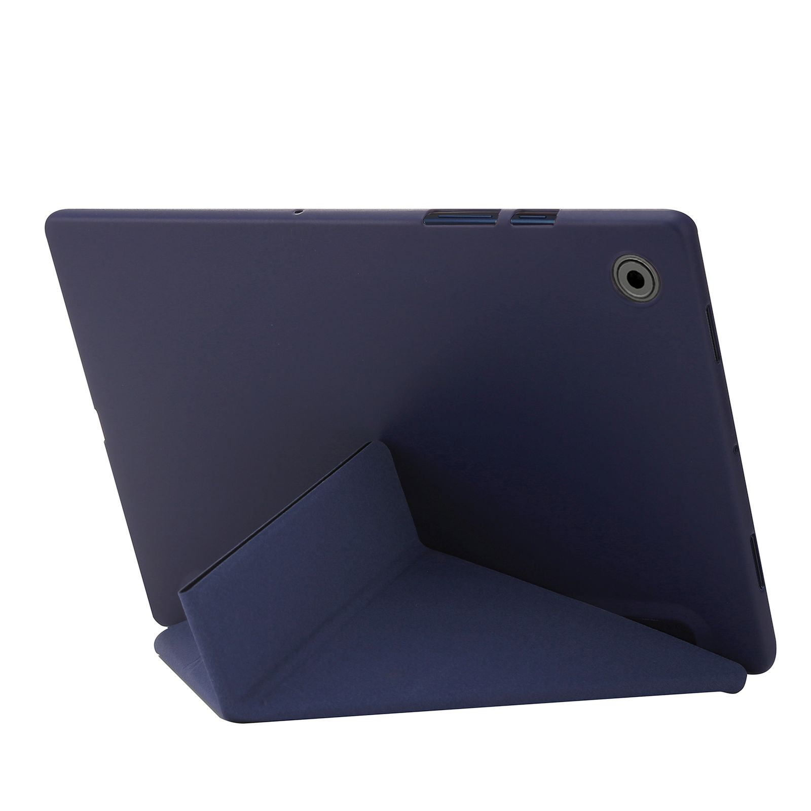 LOBWERK 2in1 Set X205 10.5 Case (Schutzhülle Bookcover A8 SM-X200 für + Blau Kunststoff, Samsung Galaxy Zoll Tab Schutzglas)