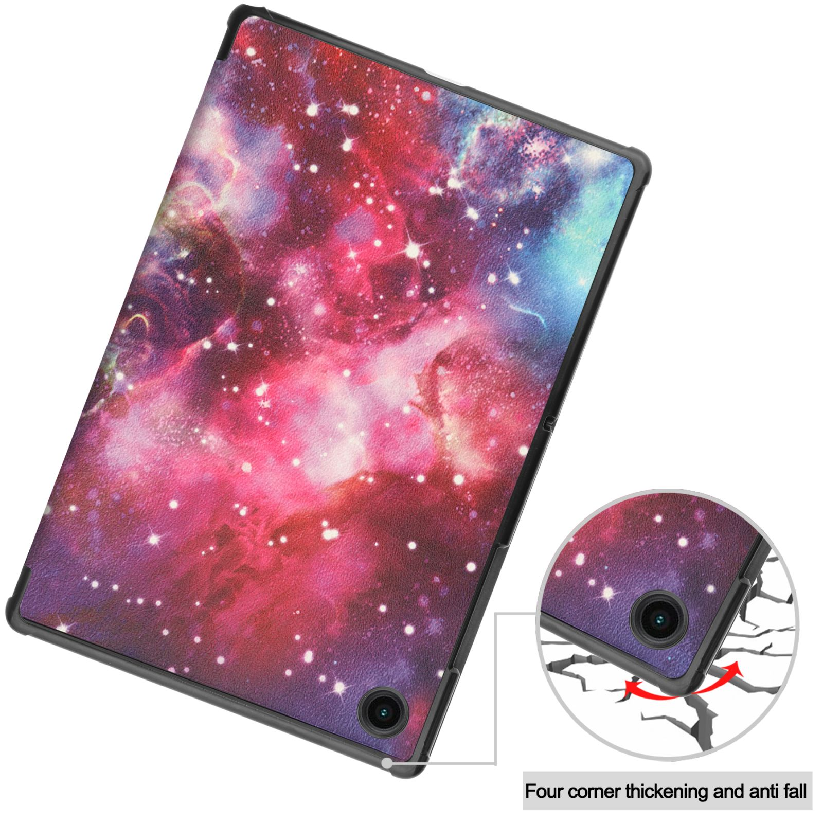 LOBWERK Hülle Kunstleder, A8 für SM-X200 X205 Galaxy Bookcover Schutzhülle Samsung Tab Mehrfarbig