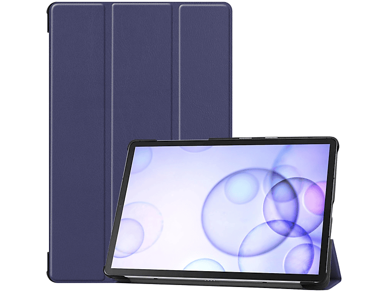LOBWERK Hülle Schutzhülle Bookcover für Samsung Galaxy Tab S6 SM-T860 10.5 Zoll Kunstleder, Blau