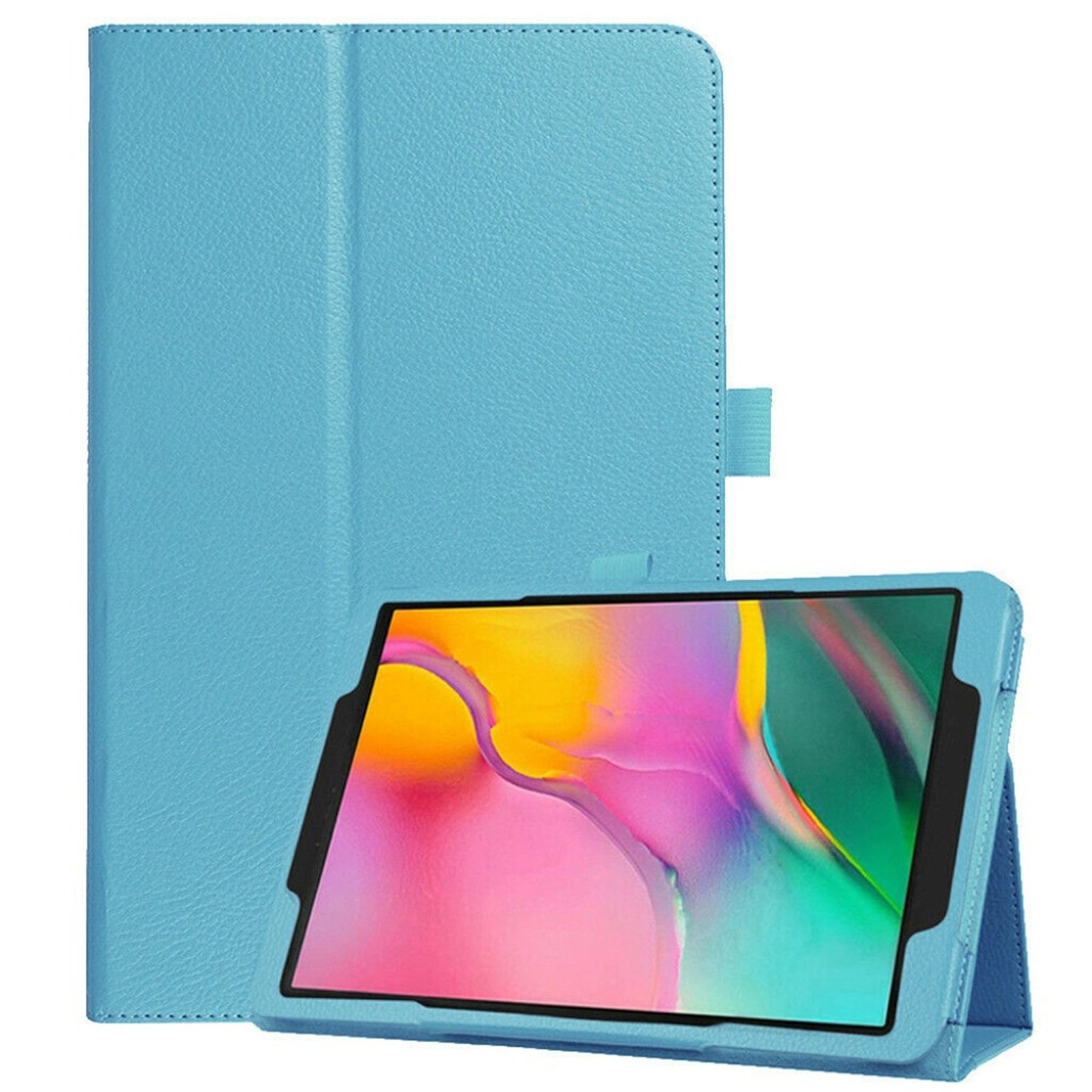 LOBWERK Hülle Schutzhülle Bookcover Hellblau SM-T510 Kunstleder, 10.1 Zoll Galaxy Samsung Tab für 10.1 A