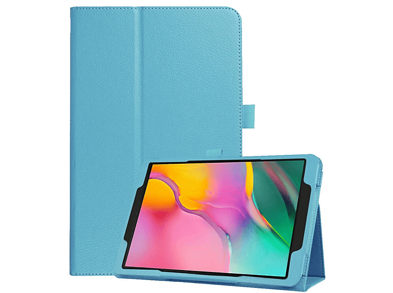 LOBWERK Hülle Schutzhülle Bookcover für Samsung Galaxy Tab A 10.1 SM-T510 10.1 Zoll Kunstleder, Hellblau