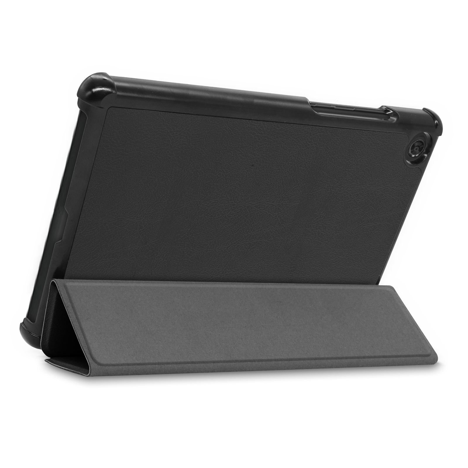 LOBWERK Hülle Schutzhülle für Zoll Lenovo TB-8505F/TB-8506F/TB-8705F M8 8.0 Tab Kunstleder, Bookcover Schwarz