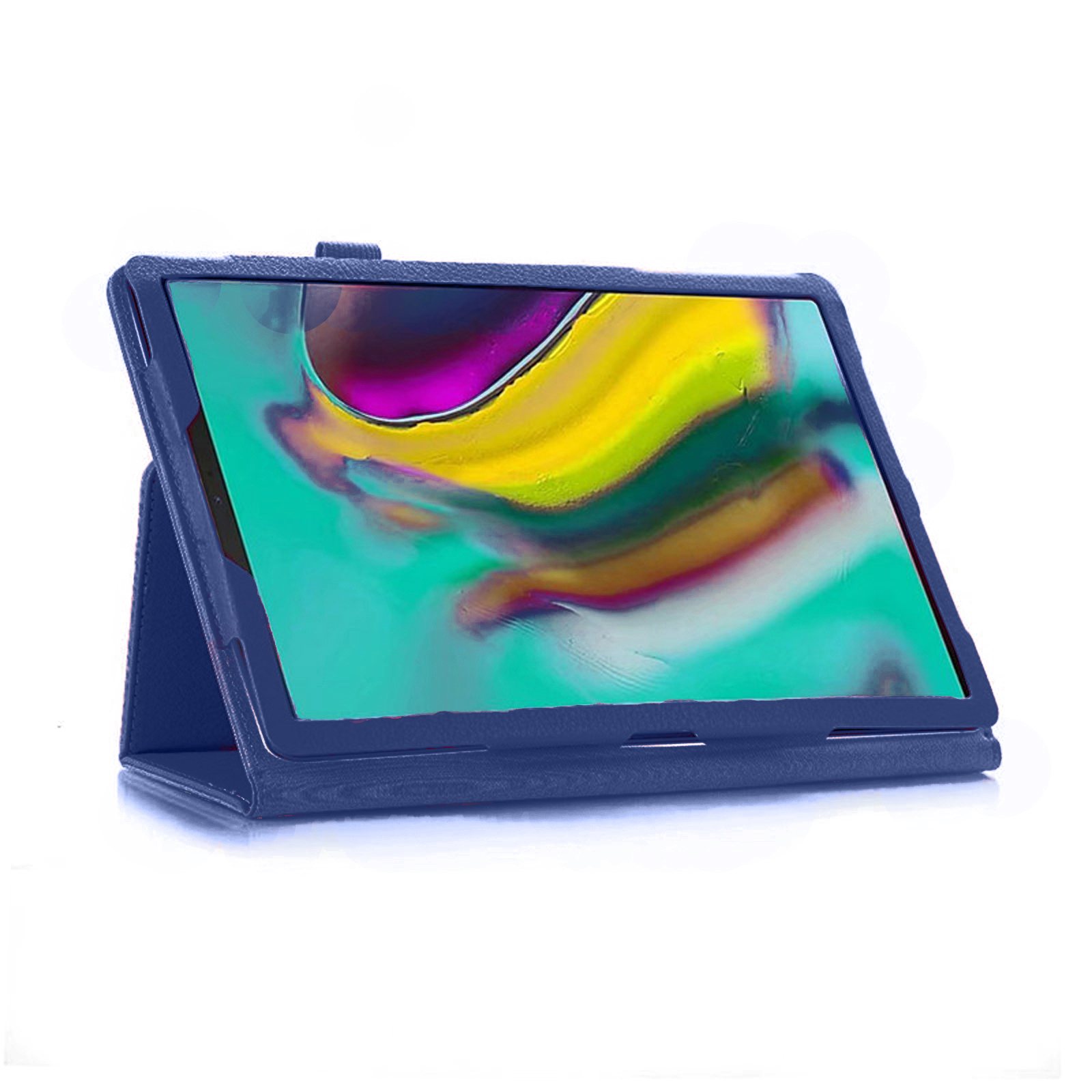 Samsung Tab 2in1 S5e Set Bookcover + Case Schutzglas) (Schutzhülle für SM-T725 10.5 LOBWERK Blau Kunstleder, Zoll Galaxy SM-T720