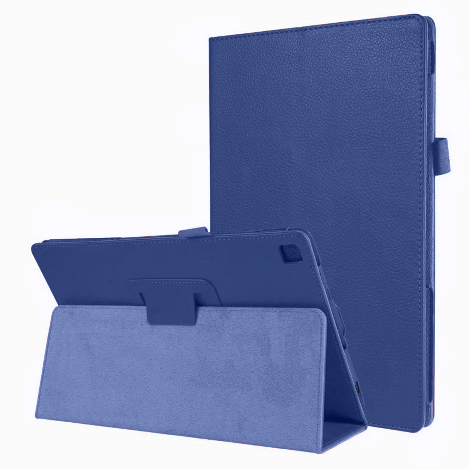 LOBWERK 2in1 Set (Schutzhülle + Bookcover SM-T720 Kunstleder, Zoll Tab S5e für Samsung Schutzglas) Galaxy 10.5 SM-T725 Case Blau