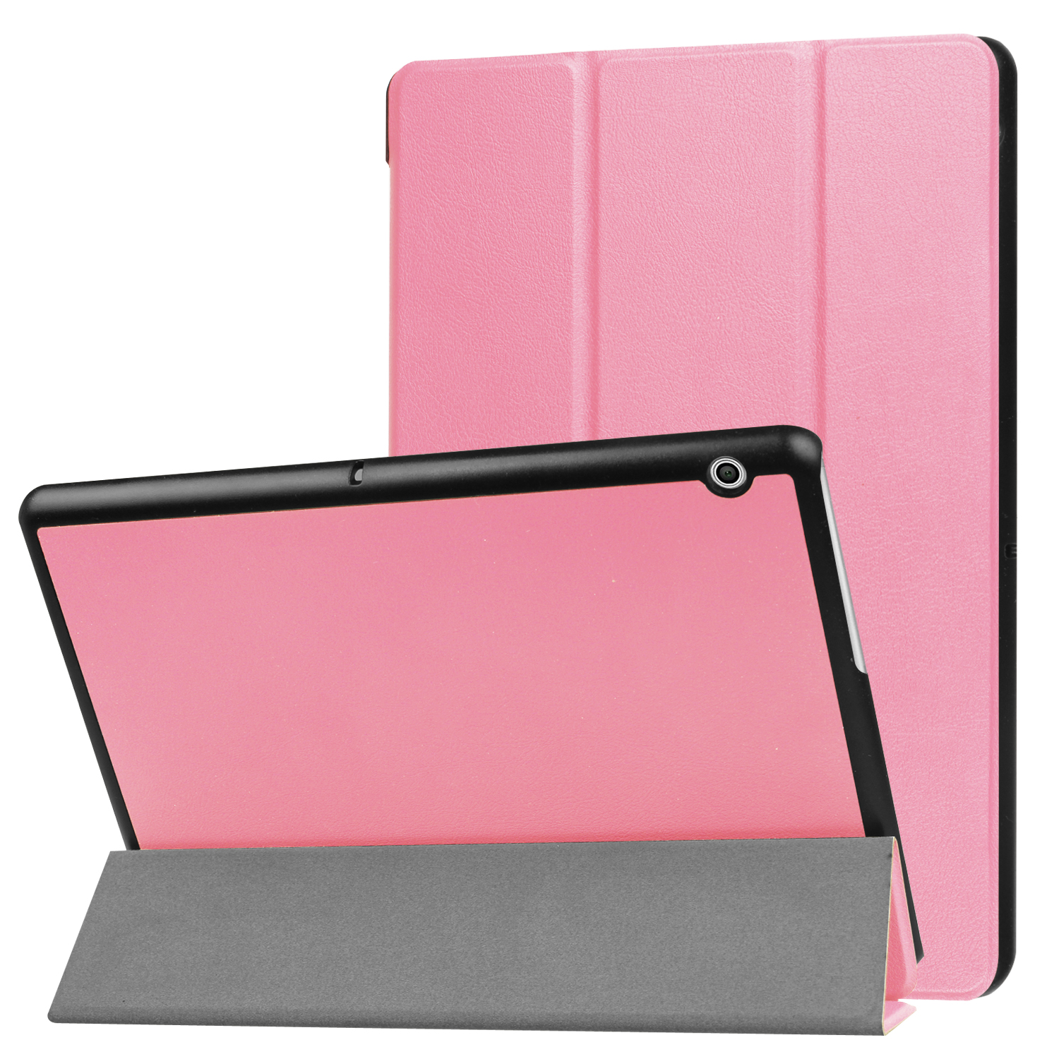 für Hülle 9.6 Bookcover Zoll T3 Huawei Schutzhülle 10 LOBWERK Kunstleder, Ultra Rosa