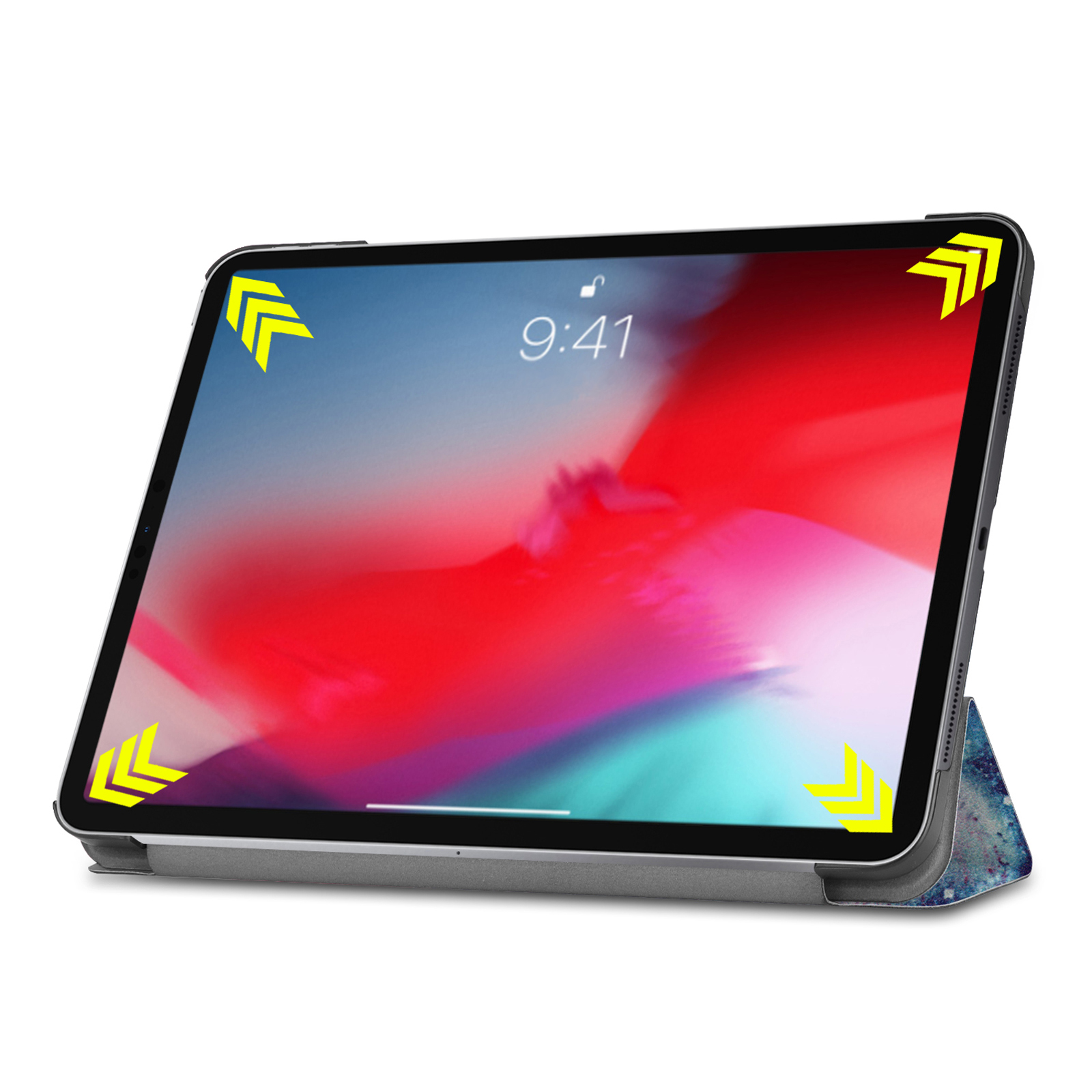 LOBWERK Zoll iPad 11 NEU Apple 11 Bookcover Hülle Kunstleder, Schutzhülle Pro für 2018