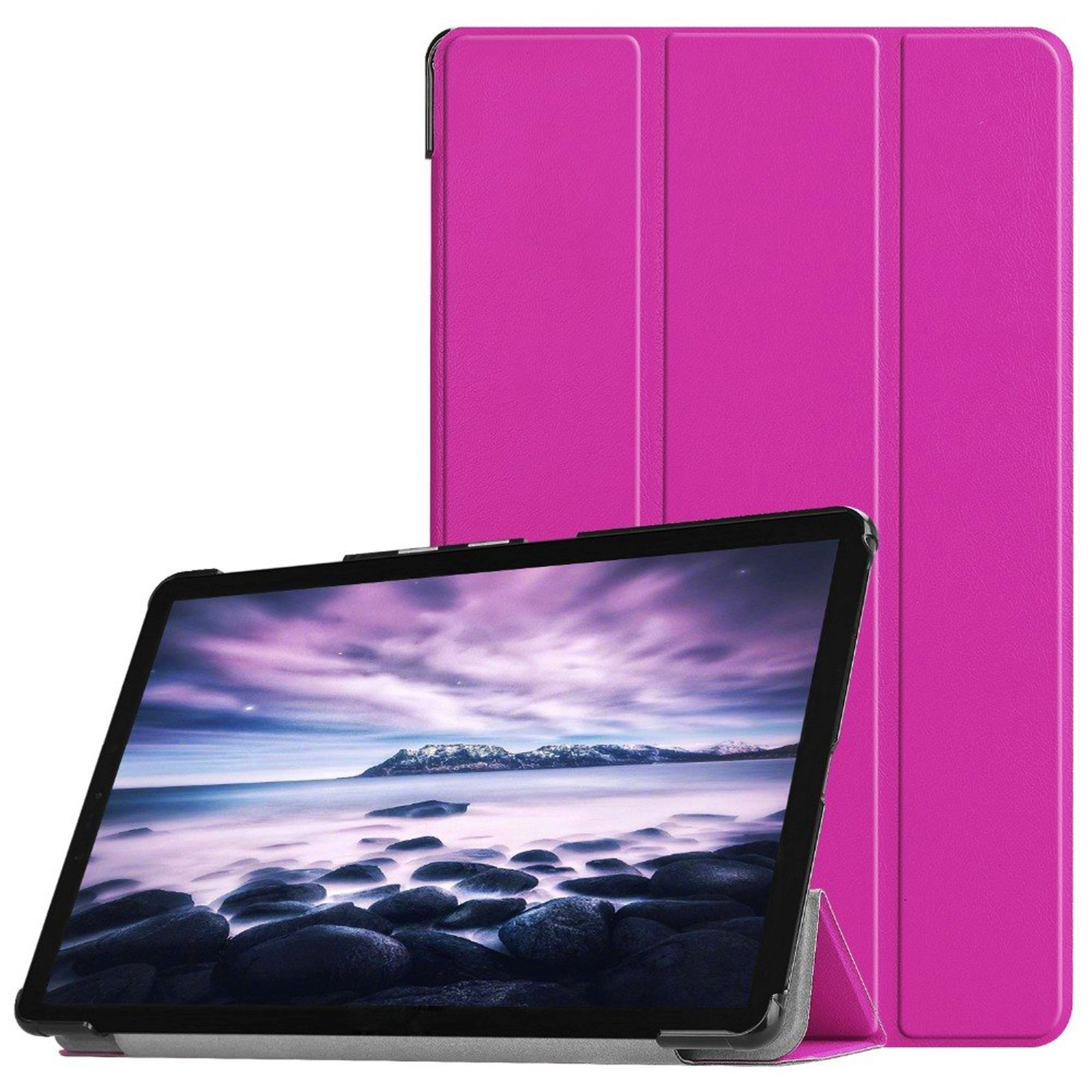 Zoll A 10.5 Tab Samsung Schutzhülle Bookcover Kunstleder, LOBWERK SM-T597 SM-T590 Galaxy Lila SM-T595 Hülle für