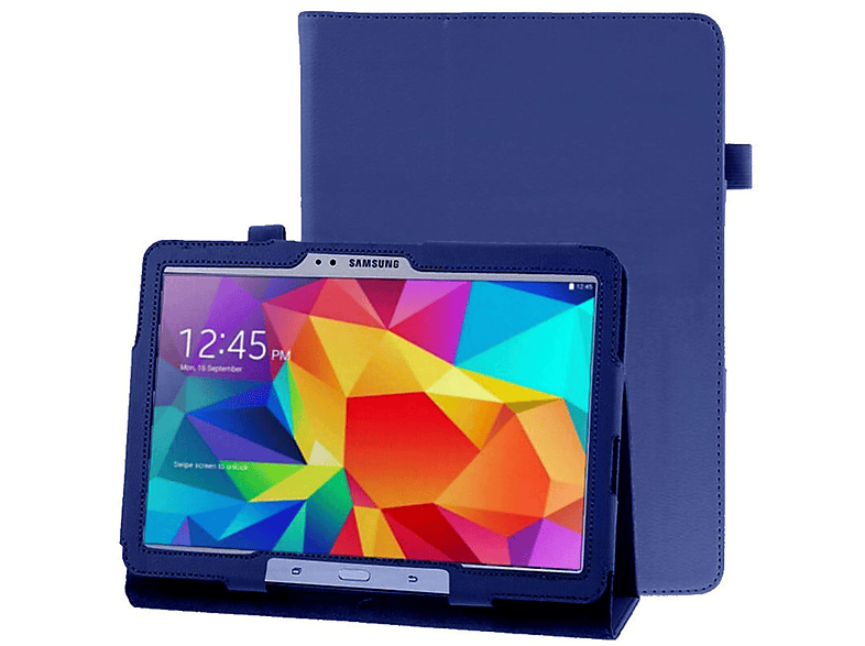 Samsung SM-T530 Kunstleder, 10.1 Schutzhülle Tab für T533 LOBWERK Blau T535 GALAXY 4 T531 Hülle Bookcover Zoll