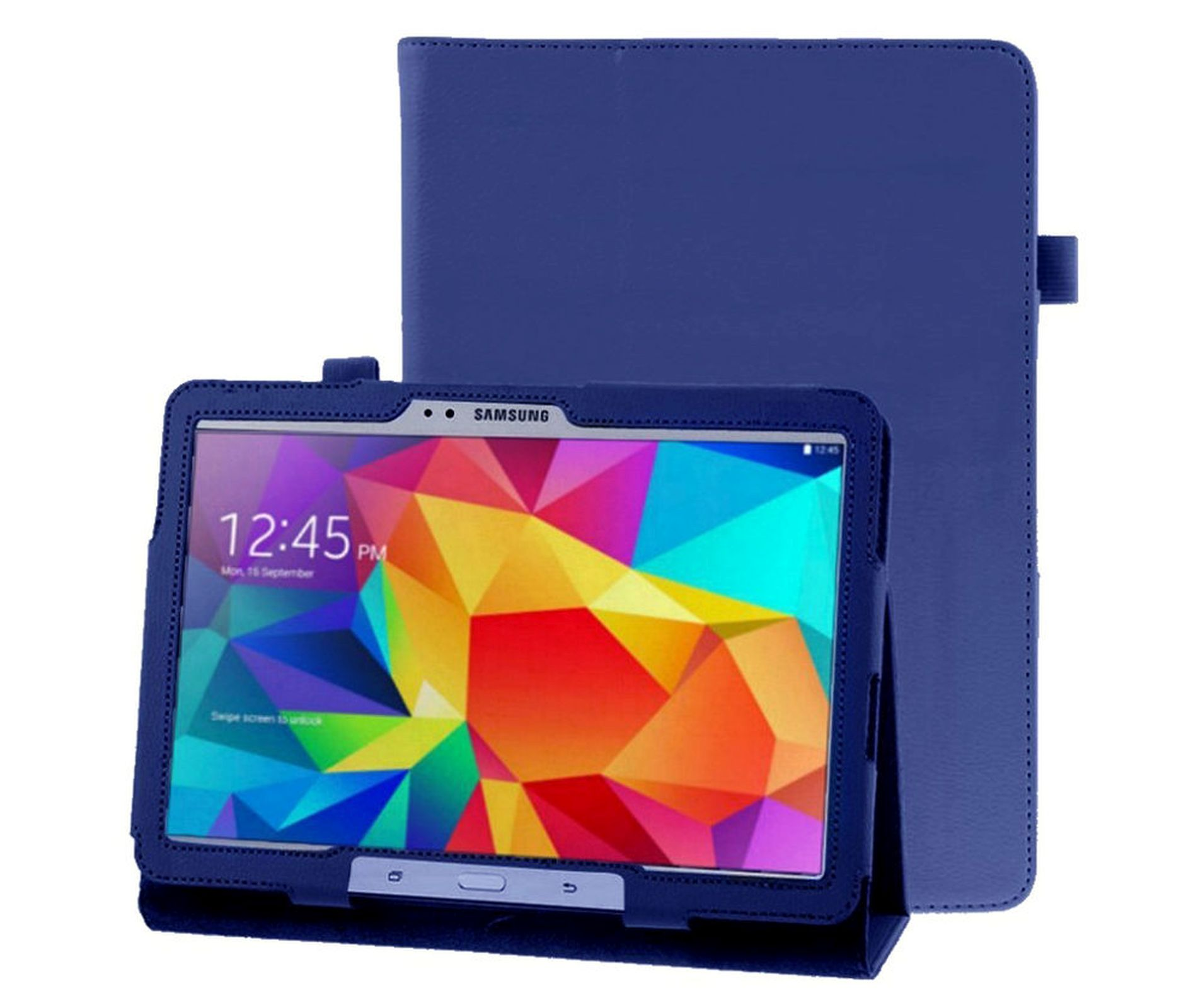 T531 SM-T530 für Tab Bookcover T535 Blau 10.1 GALAXY Hülle Zoll Schutzhülle LOBWERK Samsung 4 Kunstleder, T533