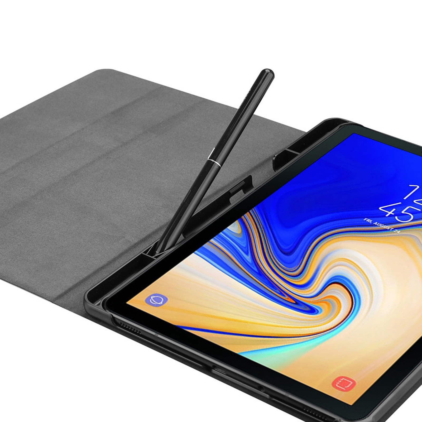 Schutzhülle Grau Hülle SM-T830 Kunststoff, LOBWERK 10.5 Zoll T835 Bookcover Galaxy Tab S4 Samsung für