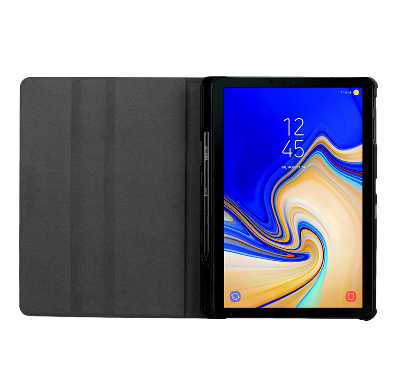 Kunststoff, SM-T830 für Bookcover 10.5 Hülle T835 Grau Zoll Tab Schutzhülle S4 LOBWERK Samsung Galaxy