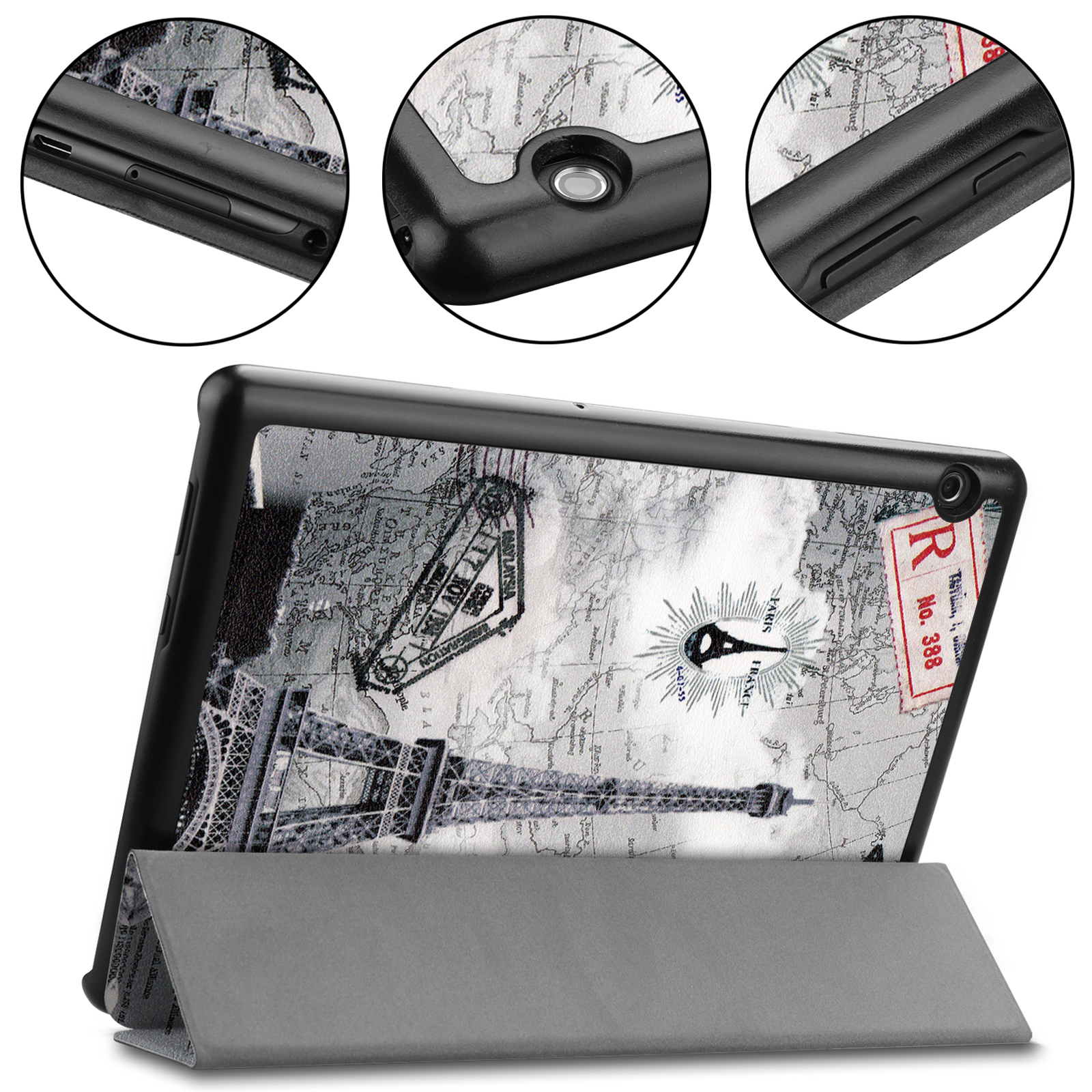 LOBWERK Hülle Schutzhülle Bookcover NEU Huawei Lite M5 MediaPad für Zoll 10 Kunstleder, 10.1