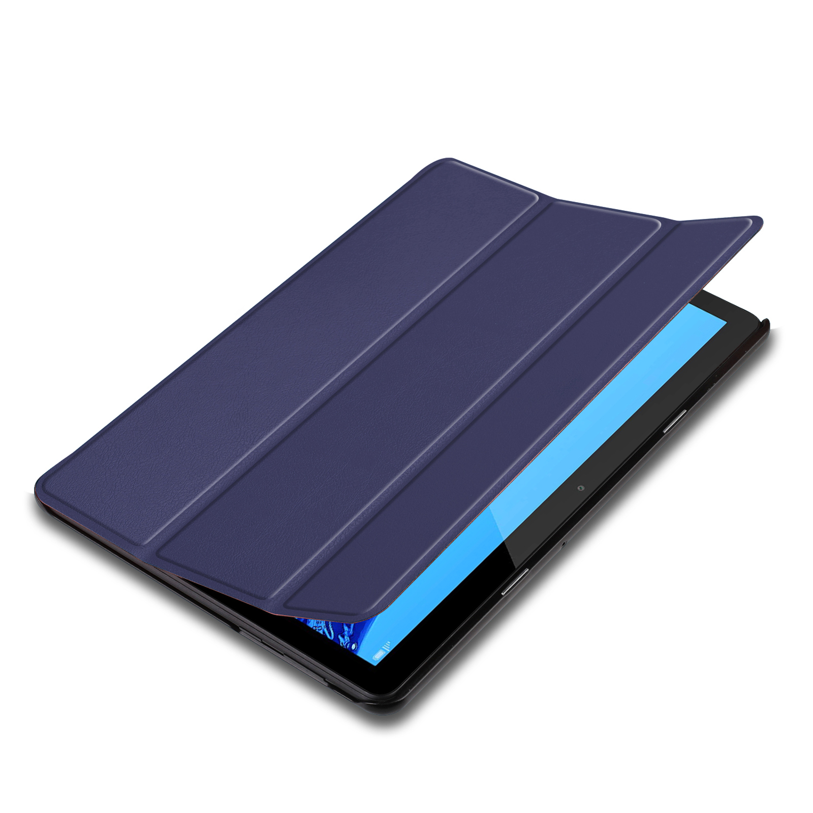 LOBWERK Hülle Schutzhülle Bookcover Pad 10 Huawei für 5 Honor / Blau T5 Kunstleder, Zoll MediaPad 10.1