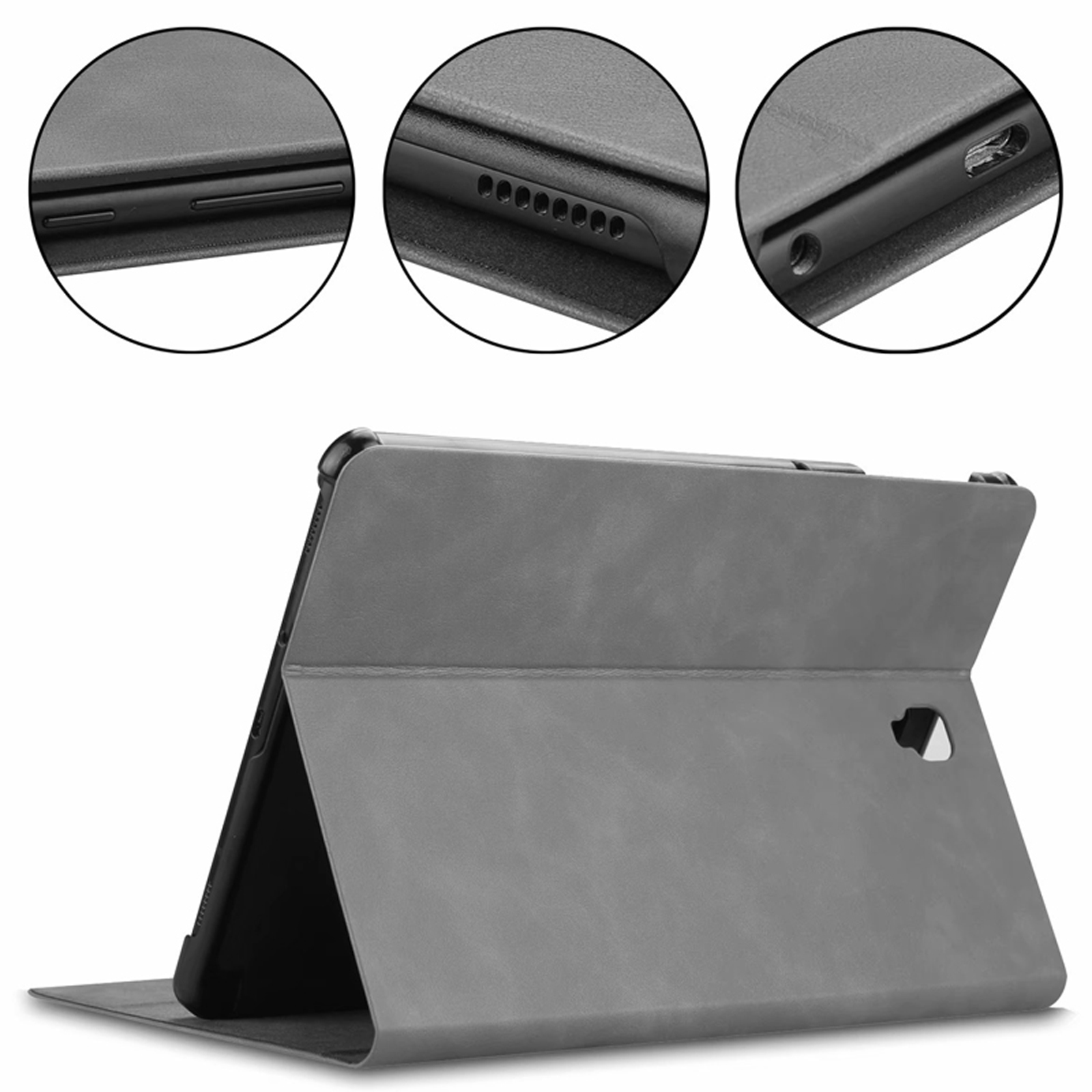 Schutzhülle Grau Hülle SM-T830 Kunststoff, LOBWERK 10.5 Zoll T835 Bookcover Galaxy Tab S4 Samsung für