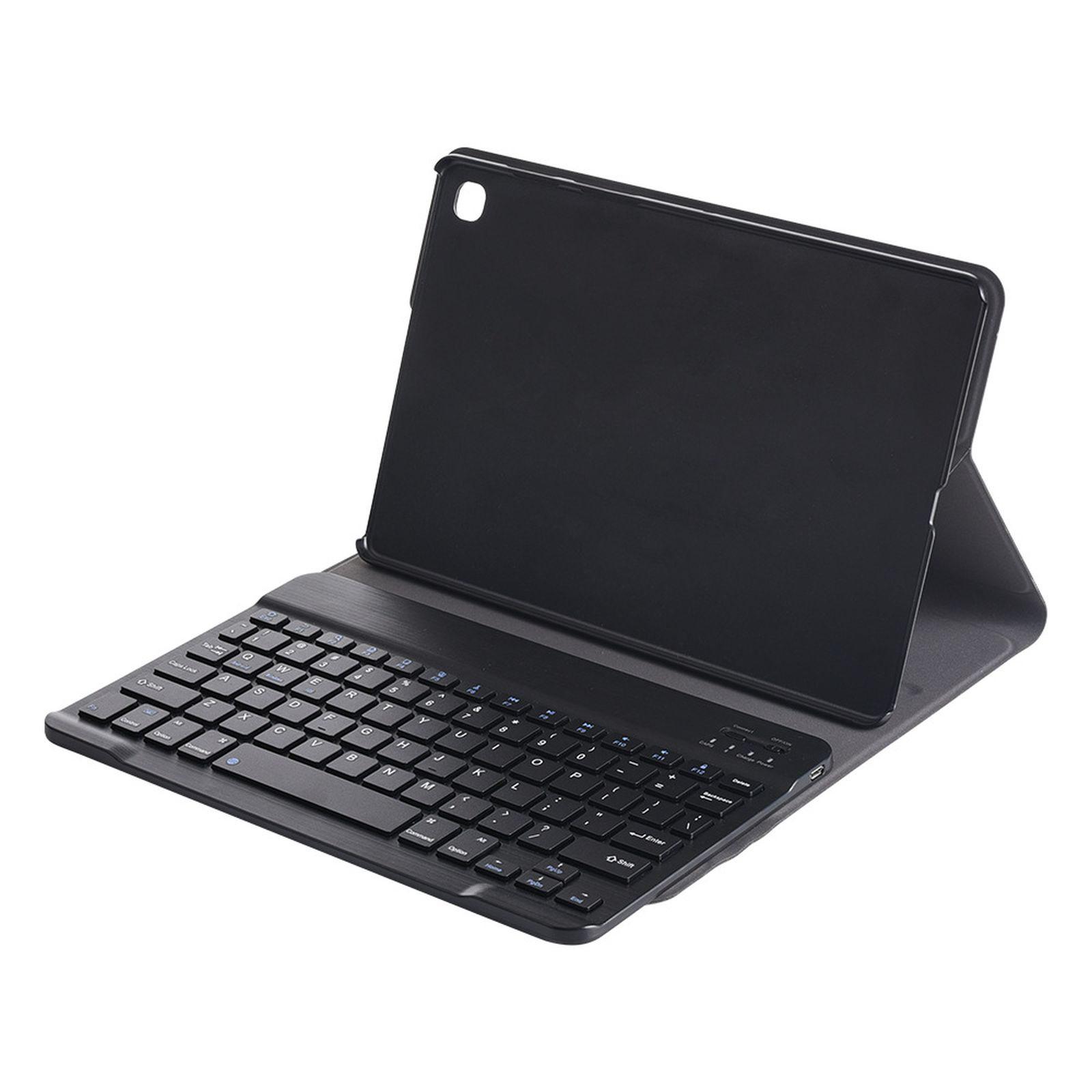 Kunststoff, Schwarz Samsung Cover) Tastatur T505 T500 Bookcover Set + für (Bluetooth A7 2in1 Schutzhülle LOBWERK Tab