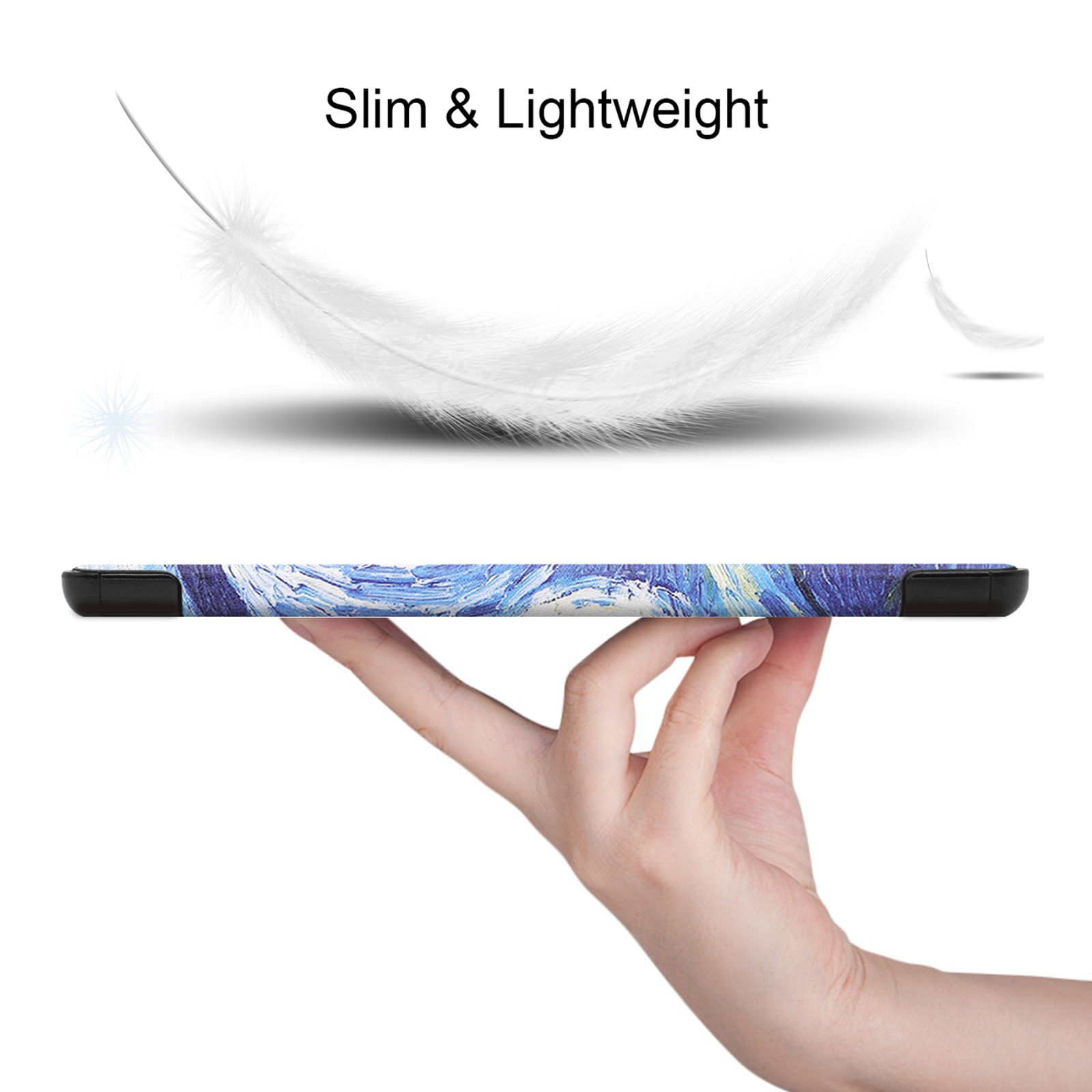 LOBWERK Hülle Schutzhülle Bookcover SM-T225 Lite Mehrfarbig für Samsung Galaxy 8.7 Zoll Kunstleder, A7 SM-T220