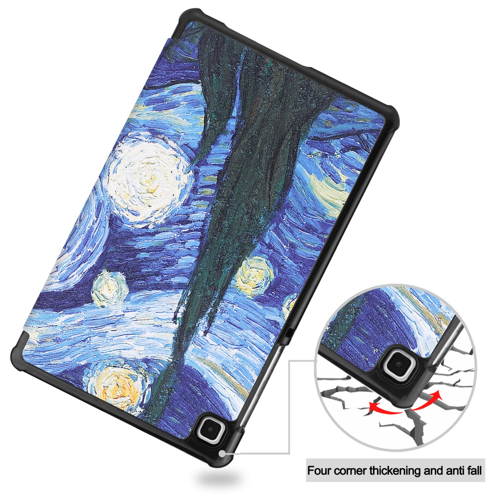 Galaxy LOBWERK Hülle SM-T225 Bookcover Mehrfarbig Schutzhülle Lite 8.7 A7 Zoll Kunstleder, Samsung SM-T220 für