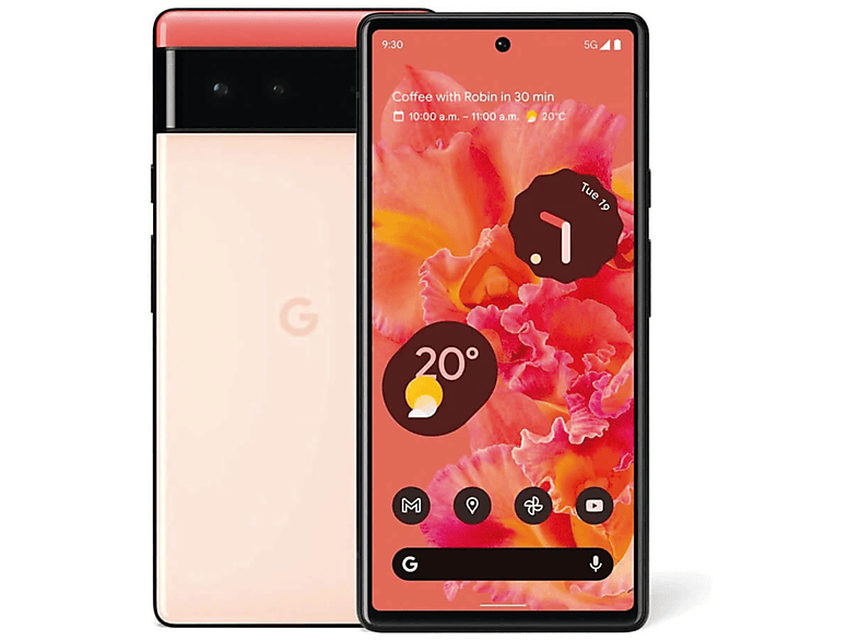 Smartphone Pixel SIM GB GOOGLE 5G 128 6 koralle Dual Dual-SIM