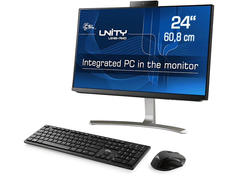 CSL Unity U24B-AMD 5650GE SSD, Radeon / Display, All-in-One-PC GB AMD RAM, mit GB 1000 GB Zoll RAM, 16 1000 schwarz 24 / / Graphics, GB 16