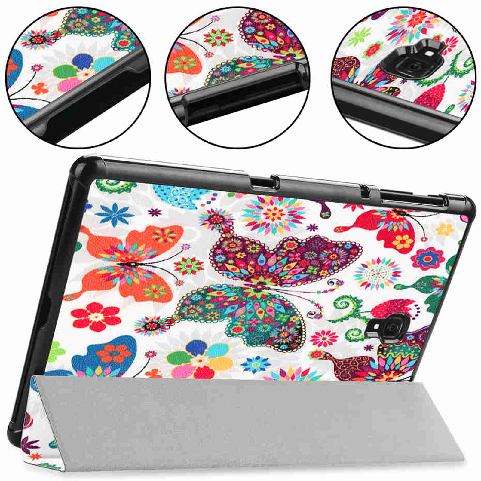 Bookcover Tab SM-T590 NEU SM-T595 Galaxy Hülle für 10.5 A SM-T597 Schutzhülle LOBWERK Samsung Zoll Kunstleder,