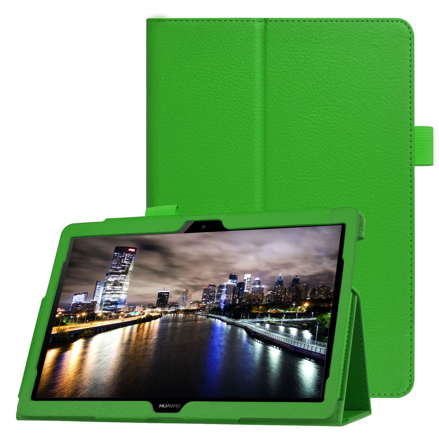 LOBWERK Hülle Schutzhülle Grün 10 Zoll Kunstleder, 9.6 Bookcover Huawei T3 für