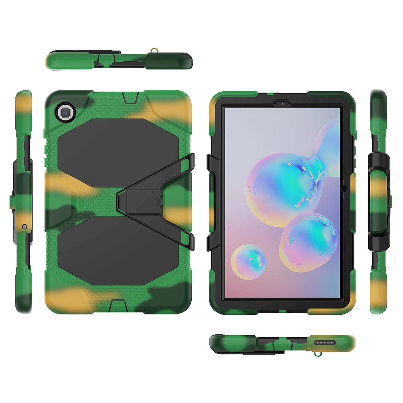 LOBWERK SM-P610 S6 Galaxy Lite Kunststoff, 10.4 Samsung Case Tab 3in1 Bookcover Schutzhülle für Camouflage SM-P615