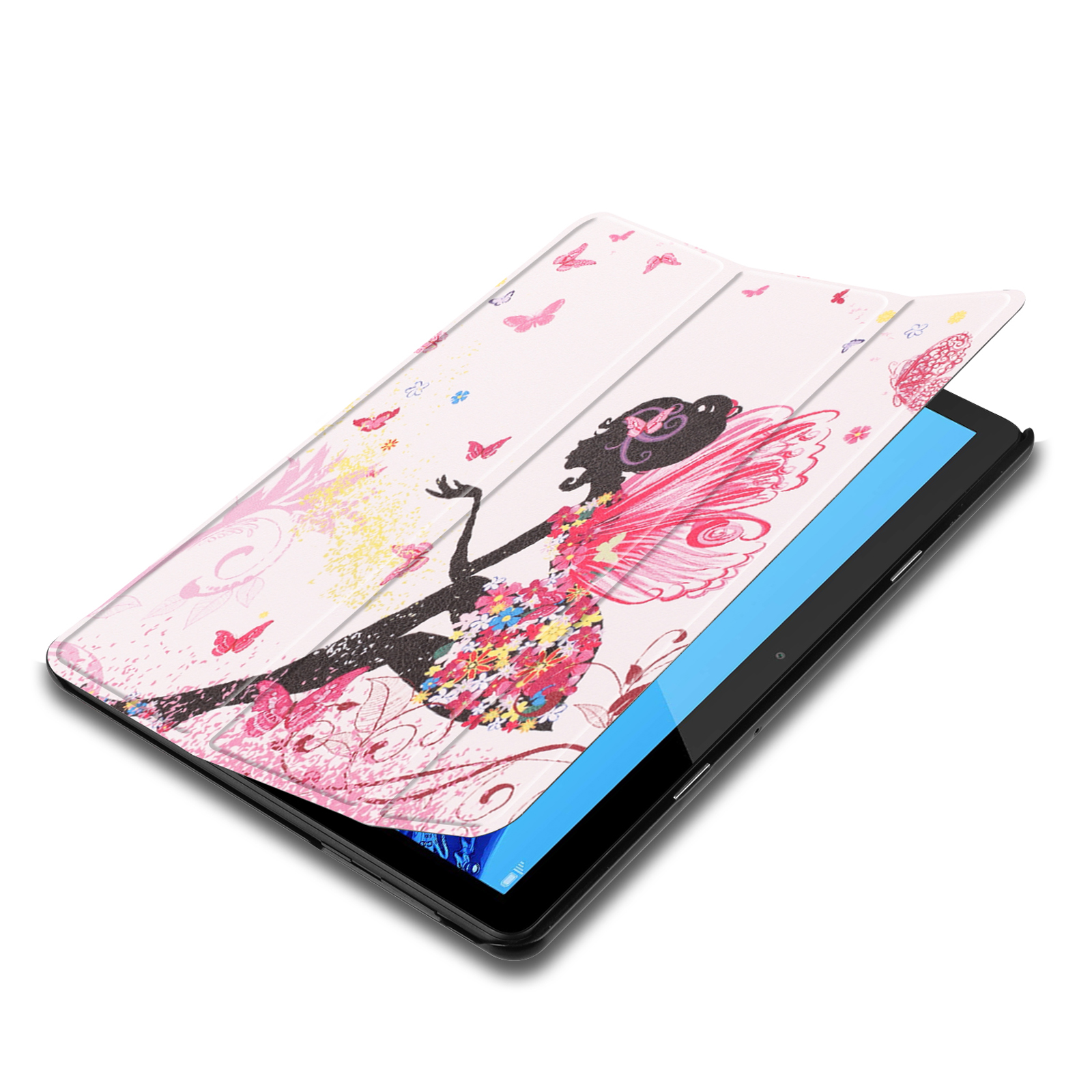 für Kunstleder, NEU Huawei LOBWERK Hülle Bookcover MediaPad Zoll Schutzhülle 10 10.1 Lite M5